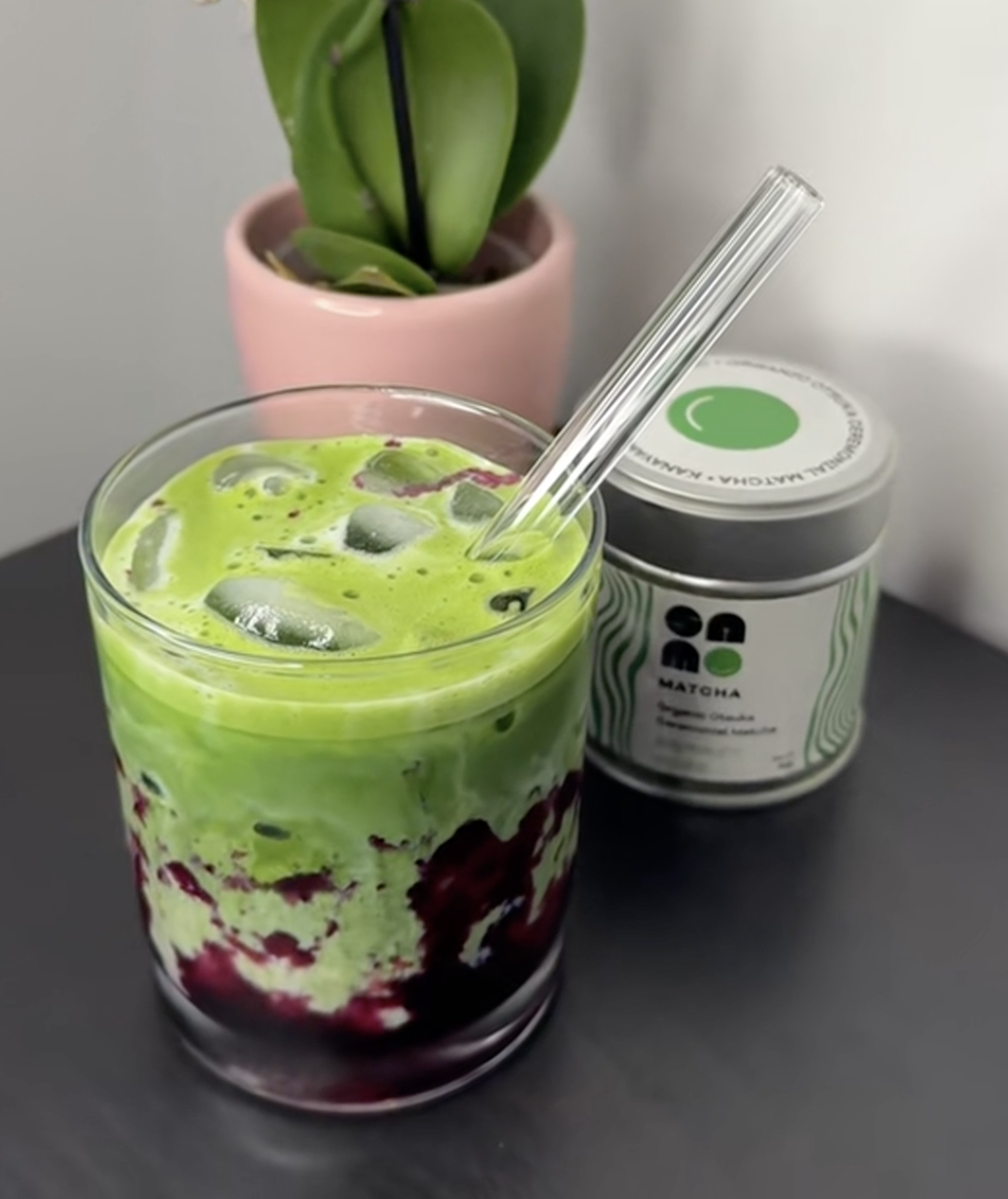 Blueberry Matcha Latte: simple and delish