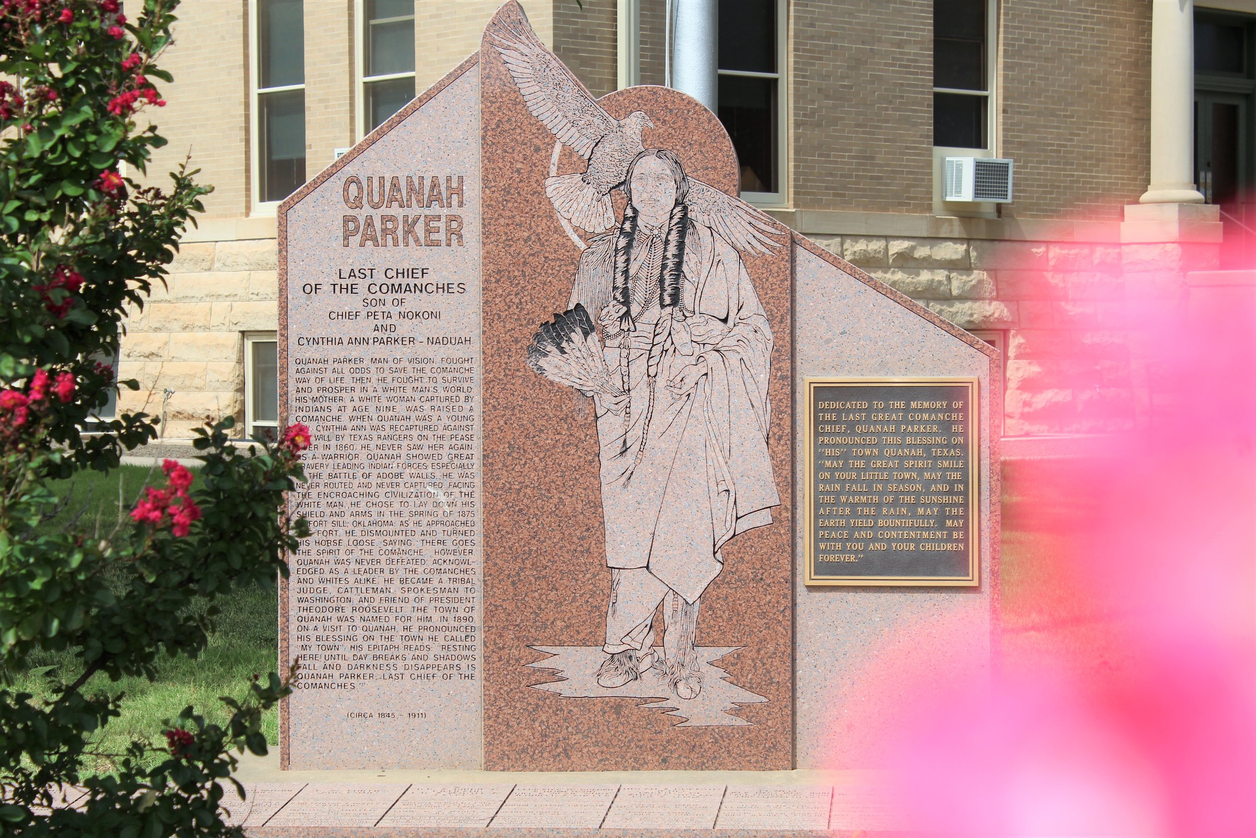 Dedicated to the Memory Of Quanah Parker Last Chief of Comanche Indians.JPG