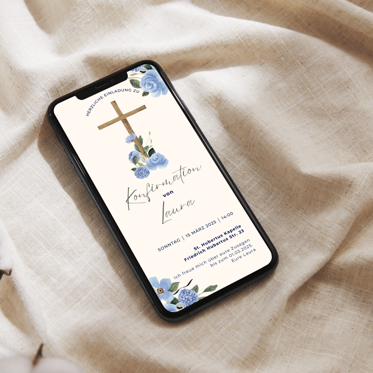 Konfirmation - Einladungskarte online selbst gestalten & per Whatsapp ... Konfirmation - Einladungskarte online selbst gestalten & per Whatsapp ...