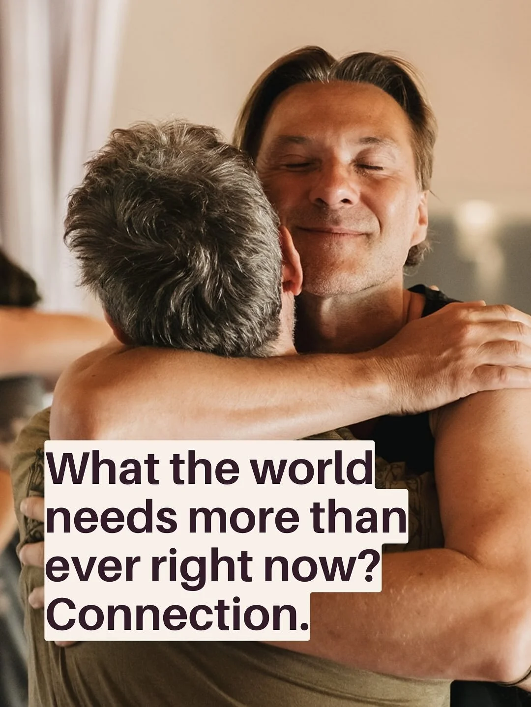 What we need isn&rsquo;t more noise, more how-tos, more productivity hacks..

The world needs more spaces for real connection.

To ourselves, to each other, to our planet.

With other humans that see us, that get us, that can inspire and move us. 

W