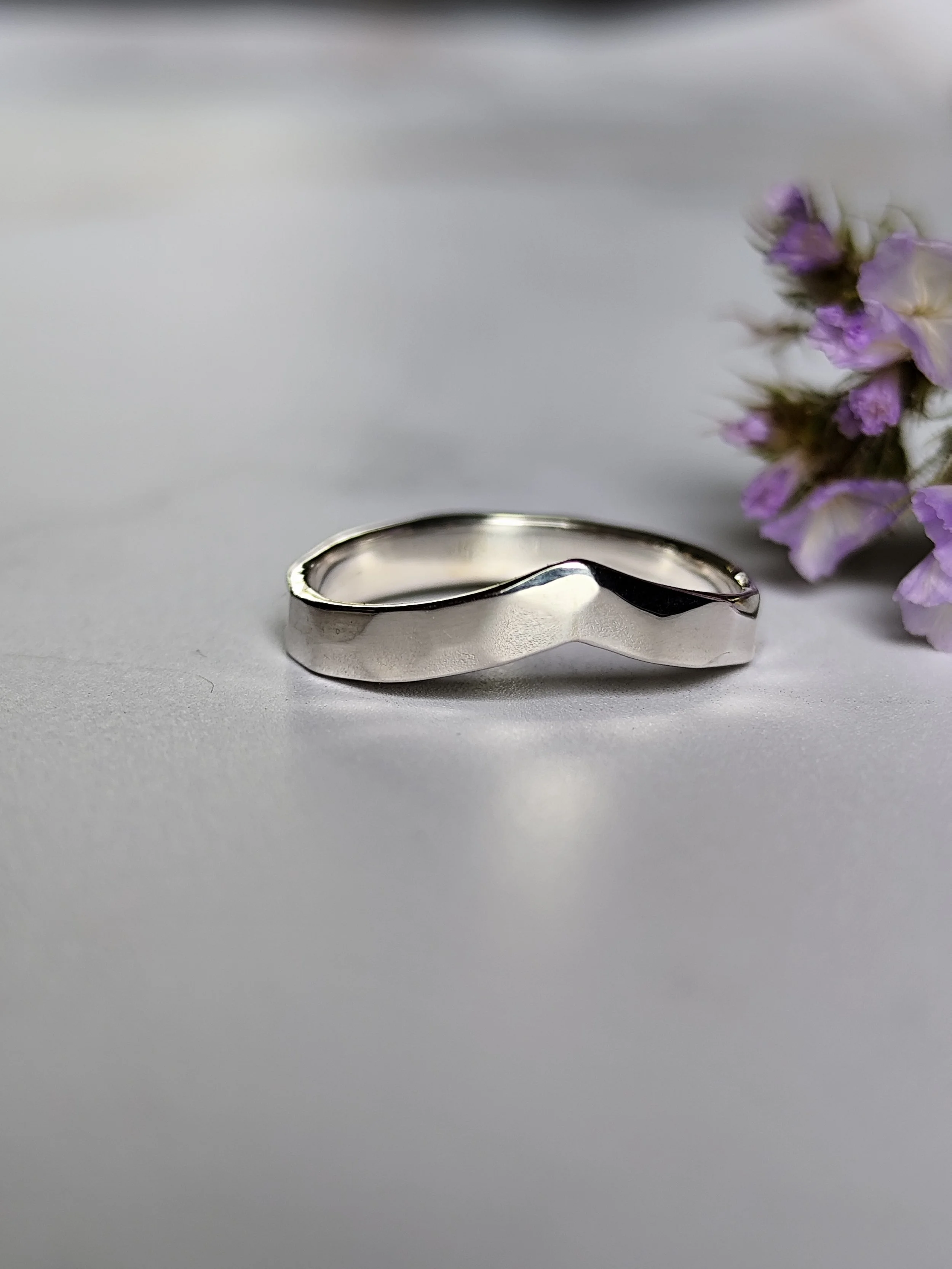Bague diadème facettée