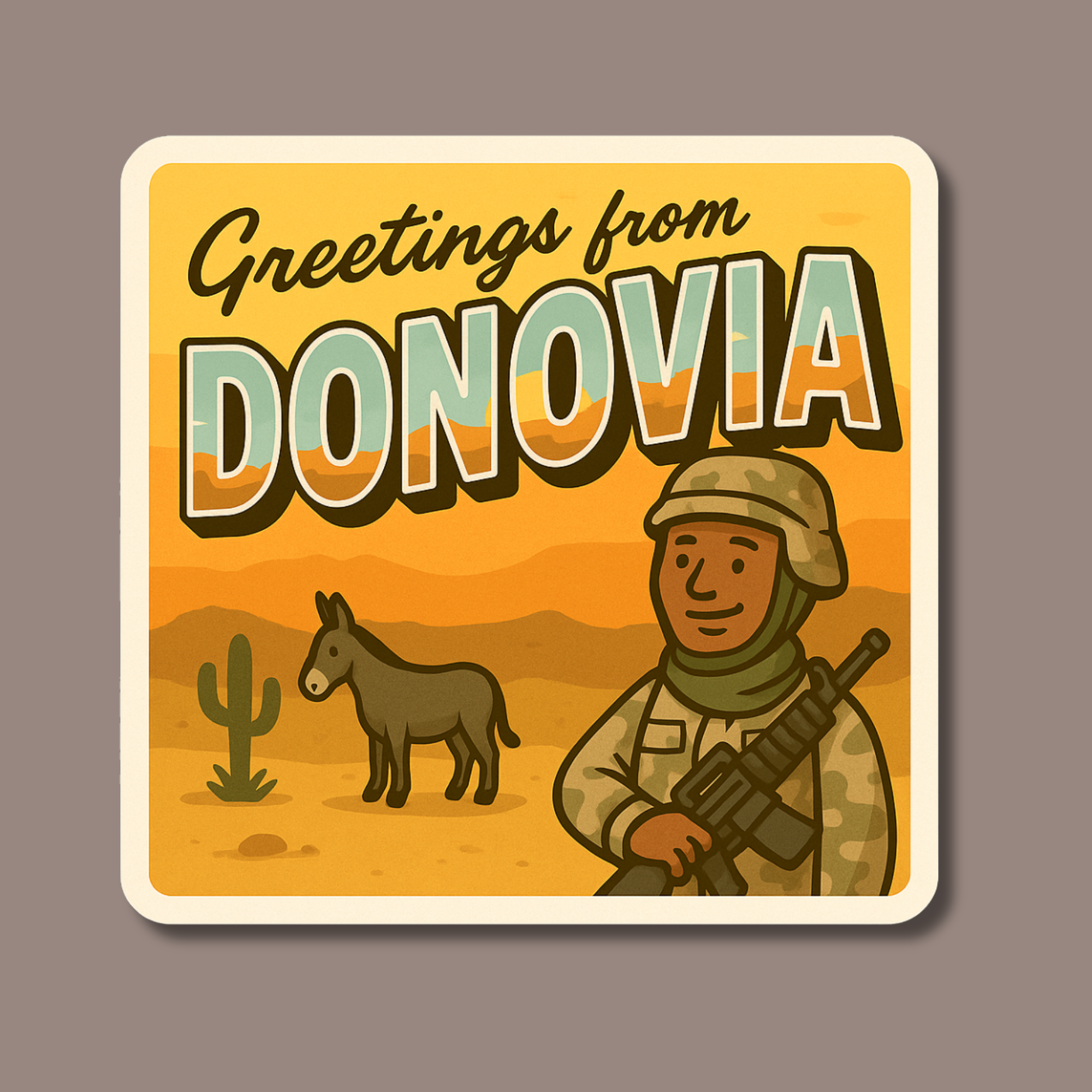 Greetings from Donovia Sticker