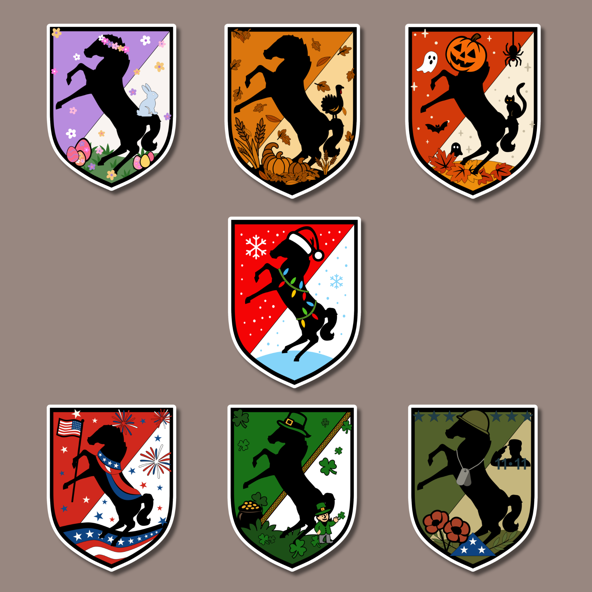 Blackhorse Holiday Stickers
