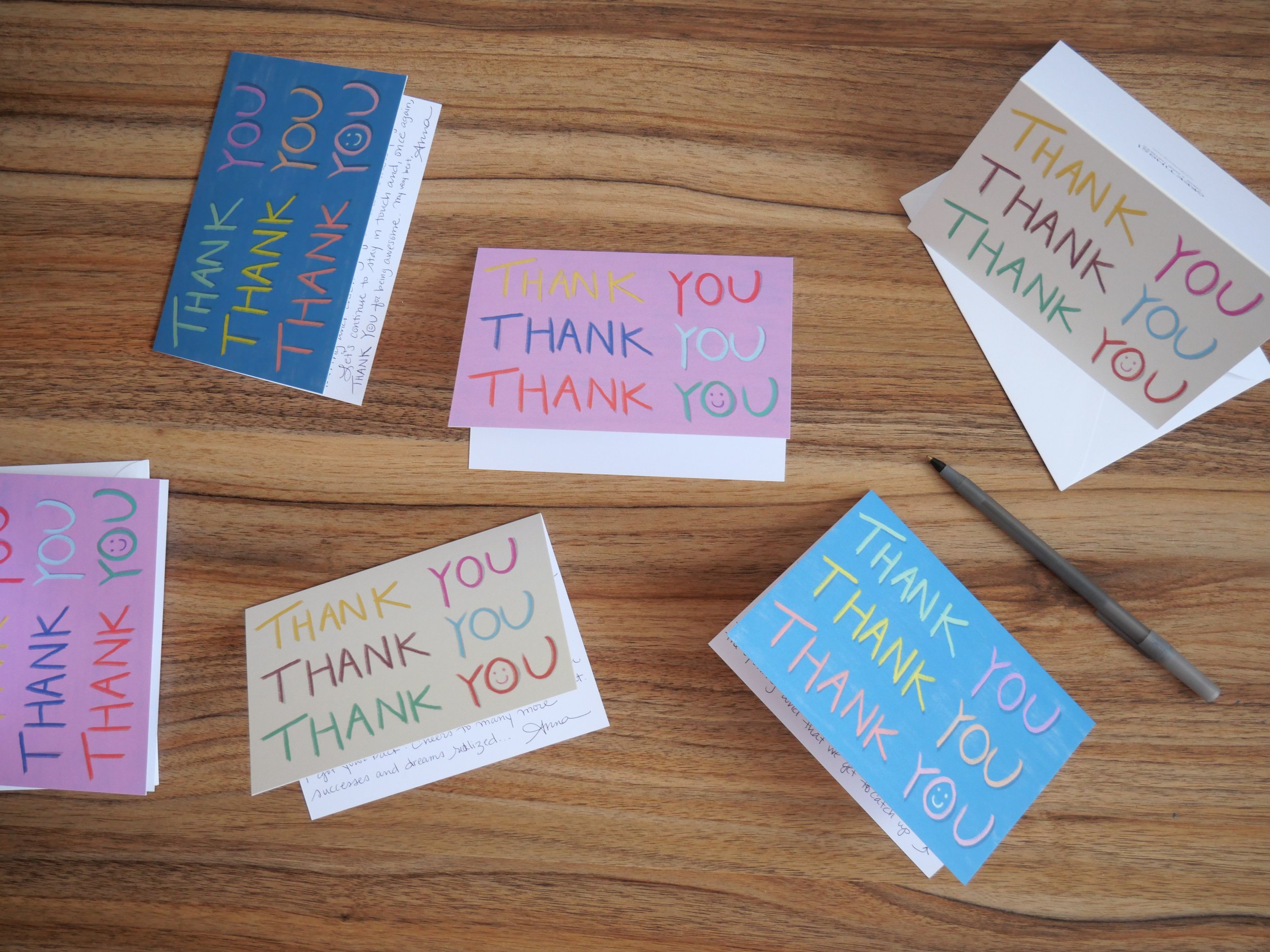 Thank You: 4x6 Cards Set of 3 — Anna Lustberg