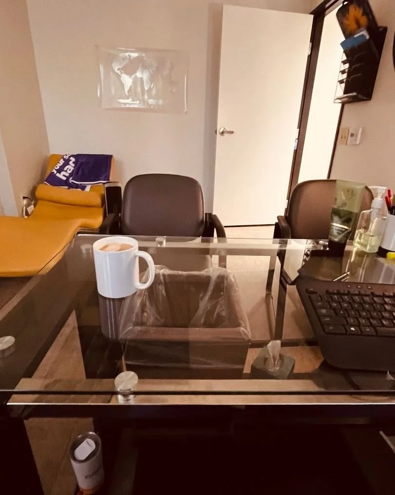 POV coffee, office day ahead