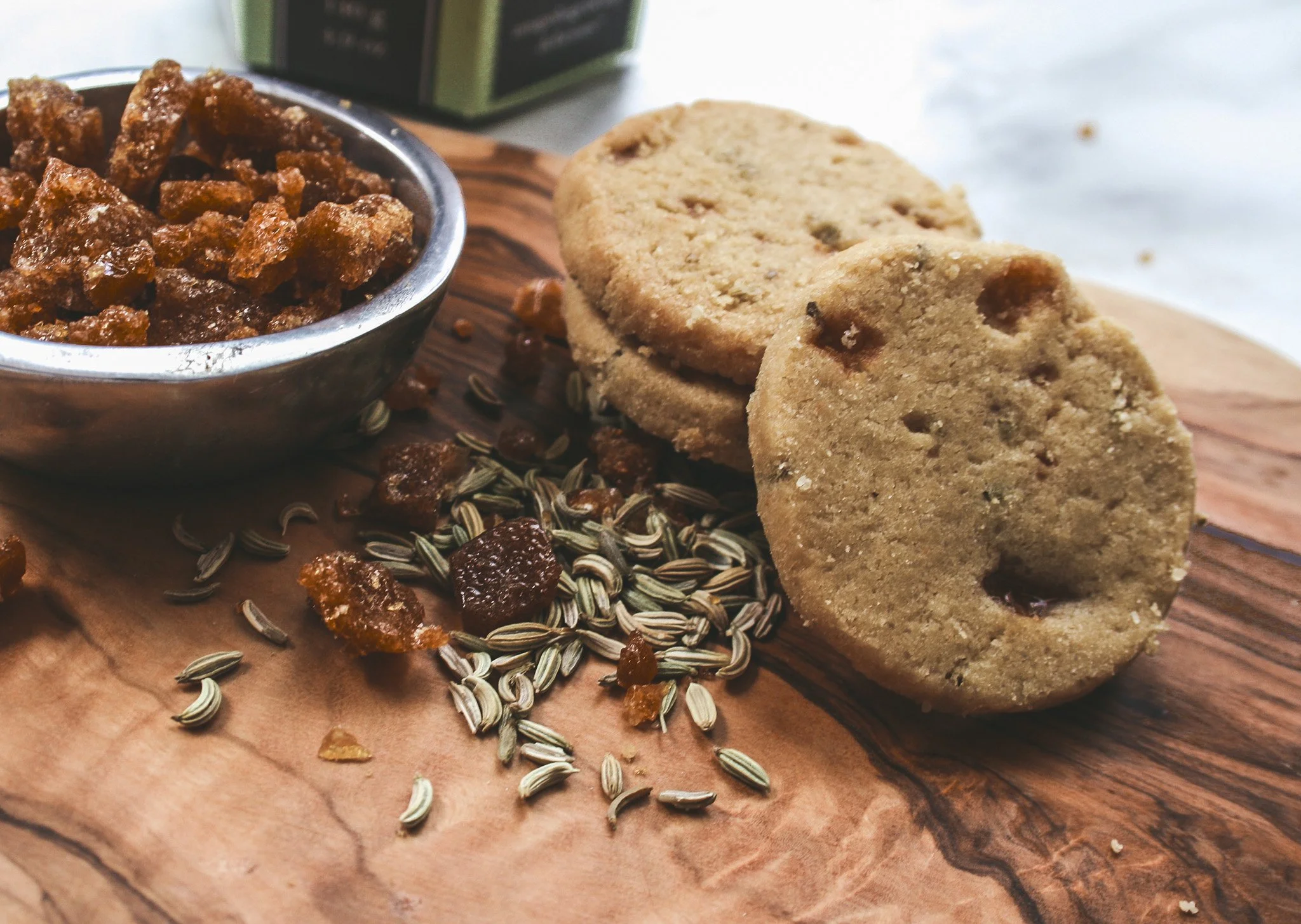 Salted Caramel Shorties with Fennel - Photography styling and editing