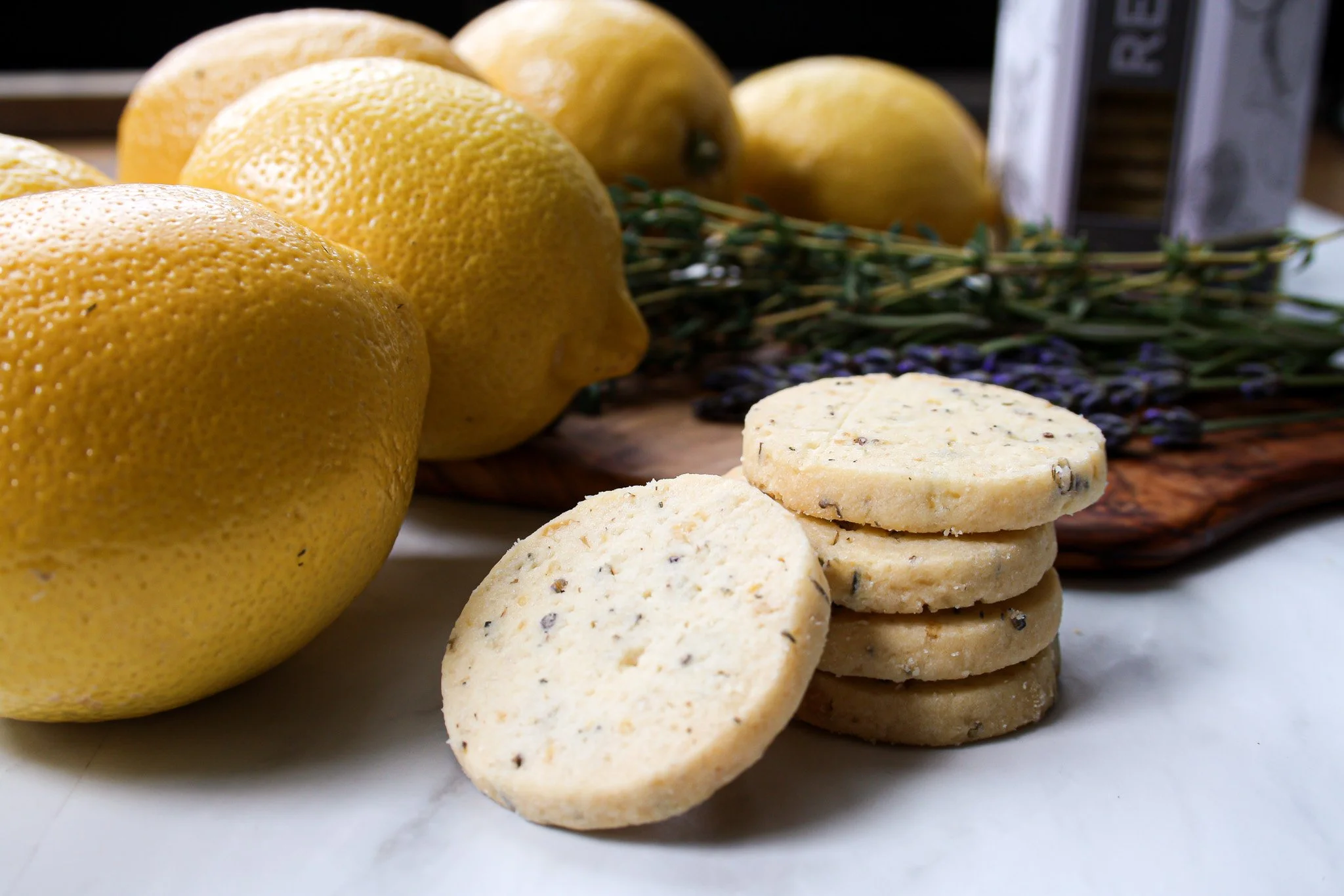 Lemon Sablés with Herbes de Provence - Photography styling and editing