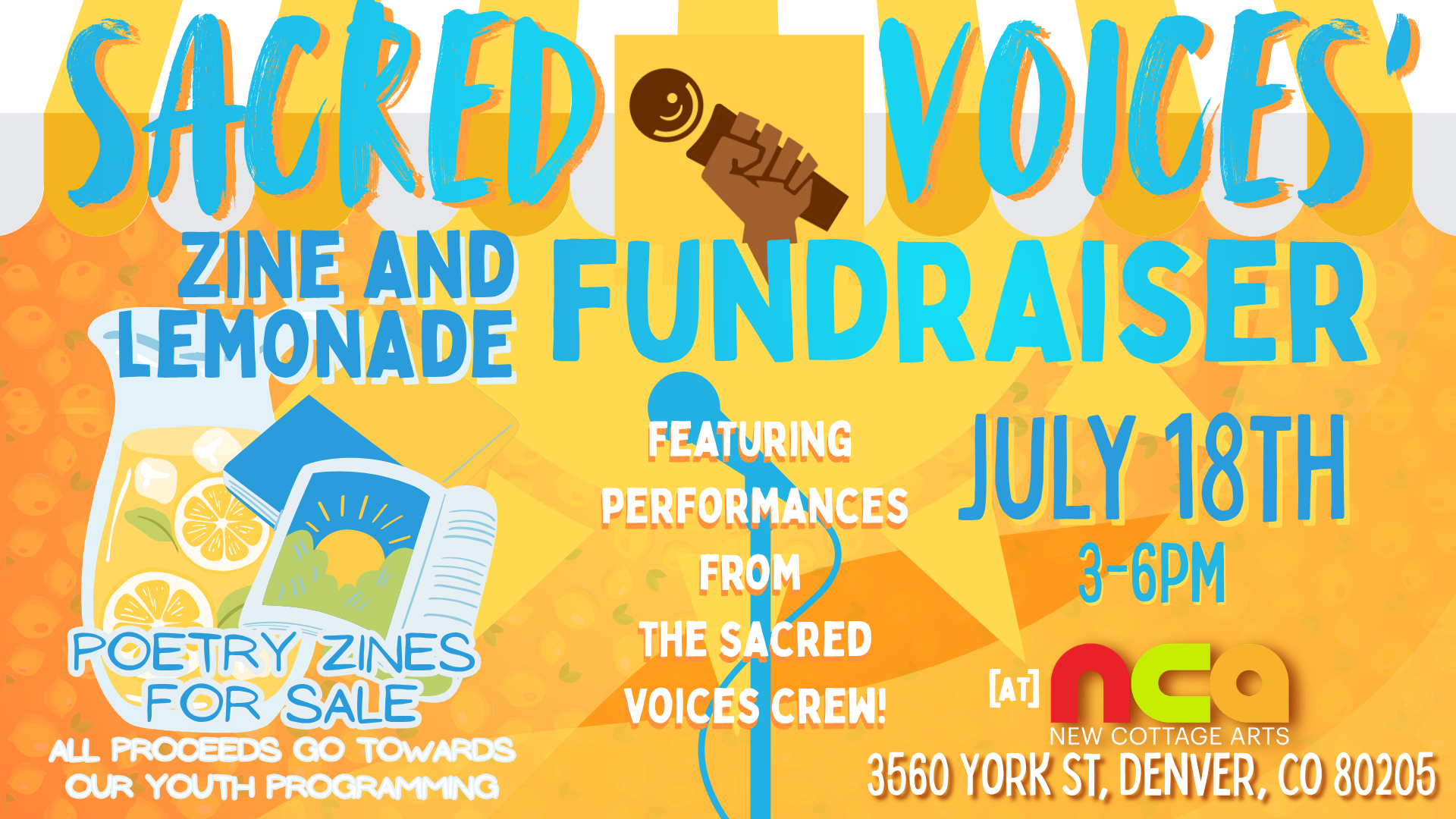 Sacred Voices Zine and Lemonade Stand Fundraiser