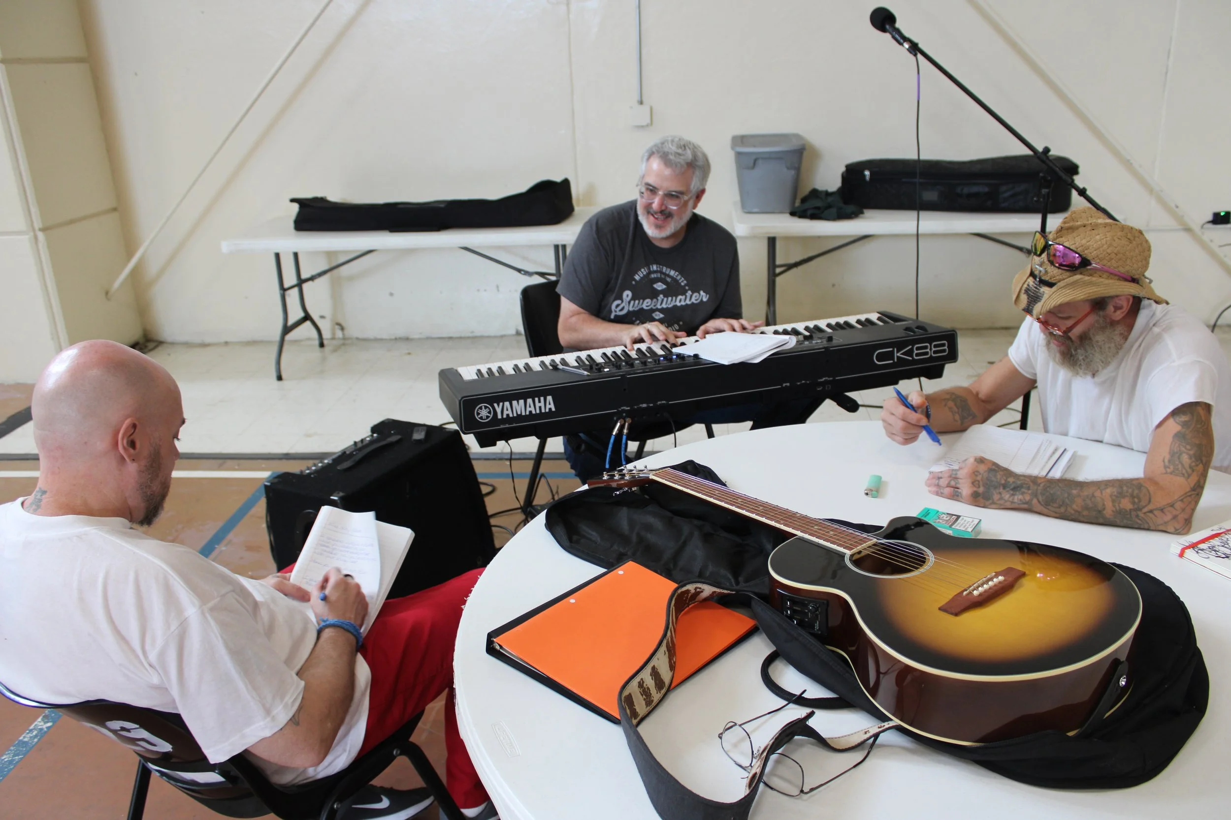 Andy Songwriting Group on Death Row.JPG