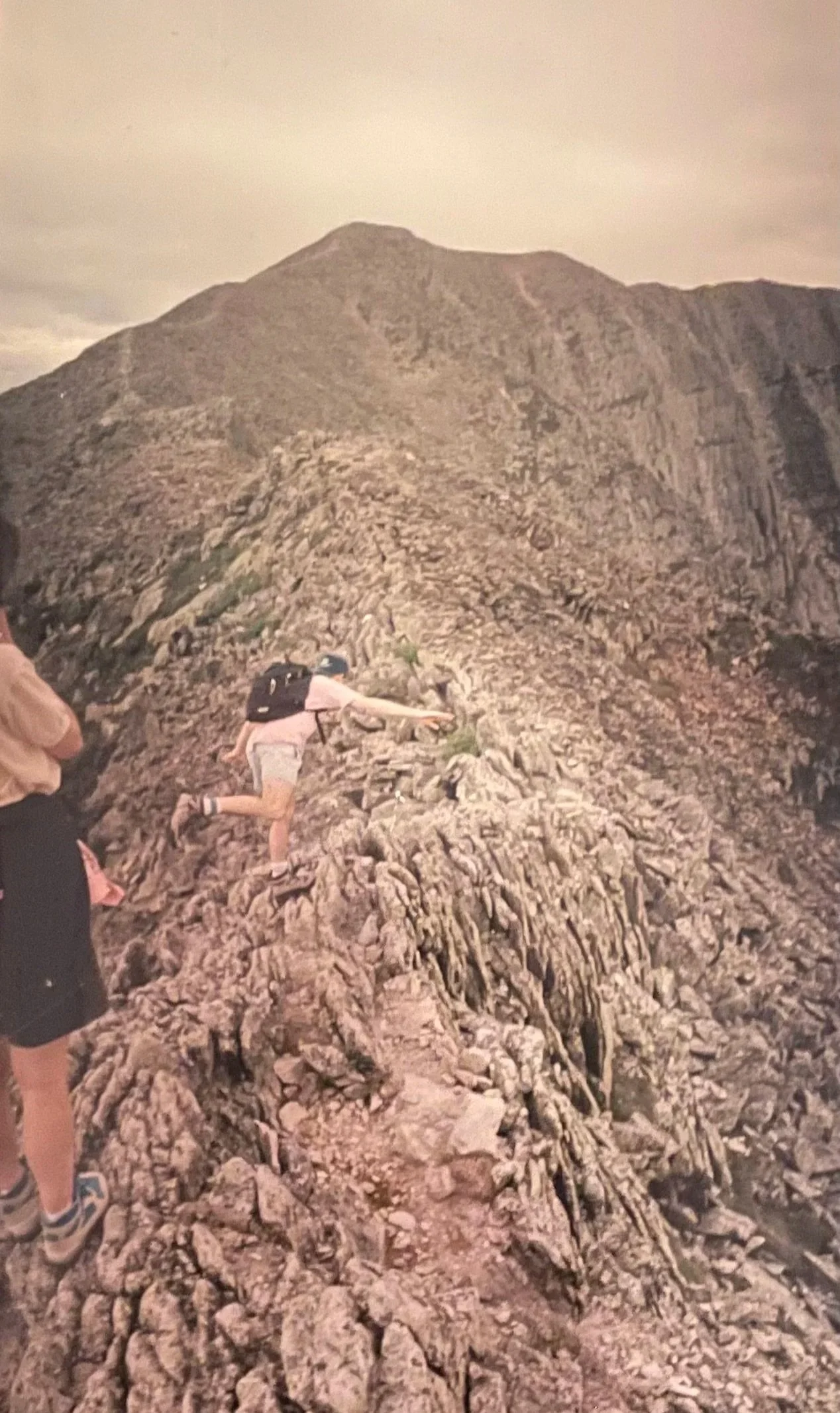 My brother and I on the Knife Edge trail, Katahdin Mountain.