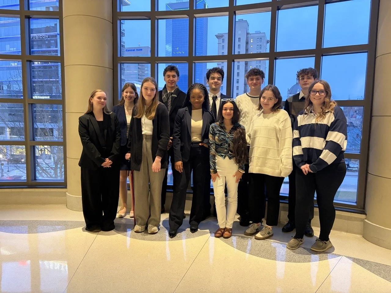2025-26 Mock Trial Team at EKU (Ella, Millie, Gwyneth, Henry, Oluwasola, Alex, Ashley, Zhayne, Helen, Keagan, and Morgan)