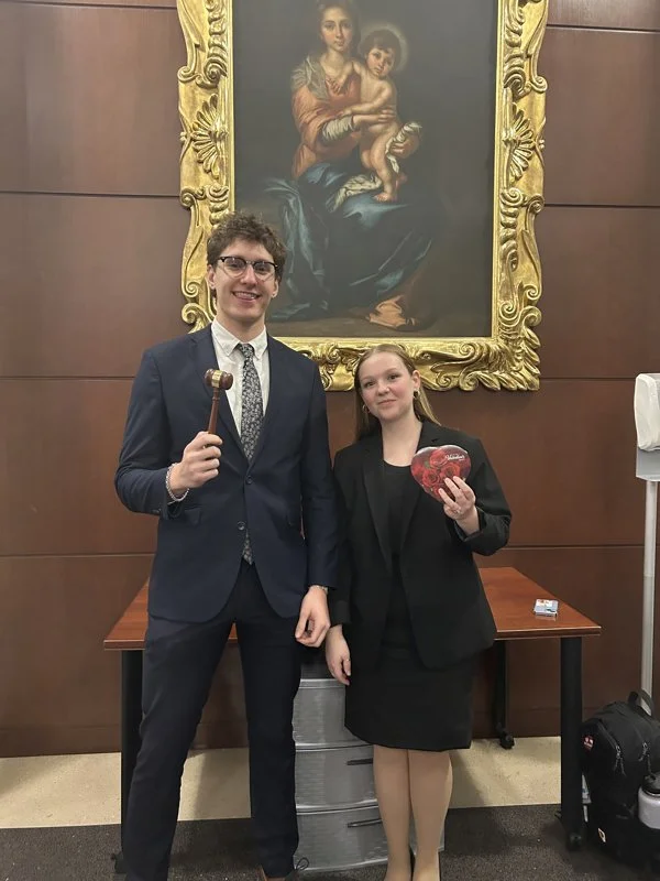Regionals 2026 - Oustanding Witness Award, Henry Odeguard, with directing attorney Ella Stauder 