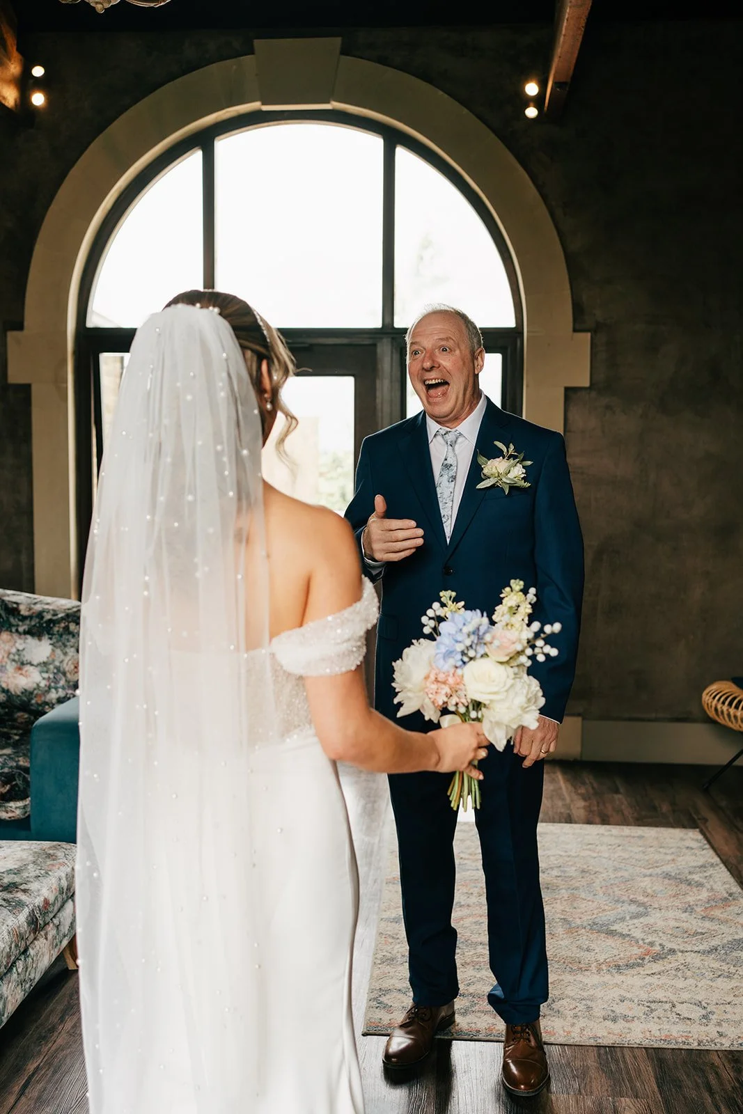 Bride and dad in the morning reveal being emotional 