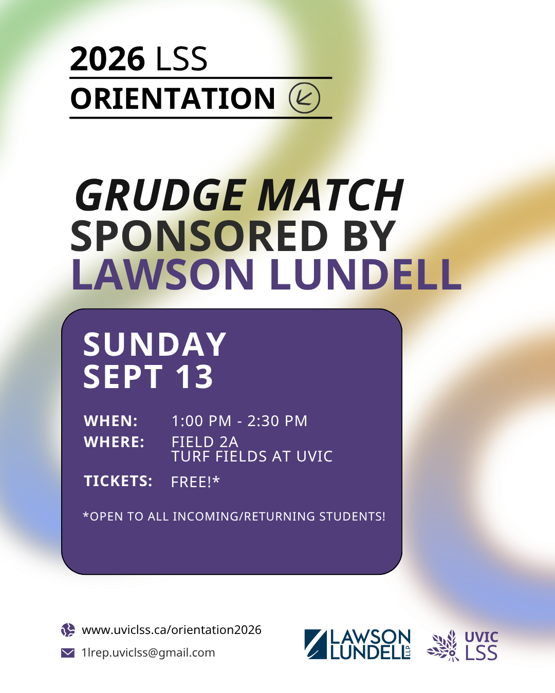 Grudge Match sponsored by Lawson Lundell - Orientation Ticket
