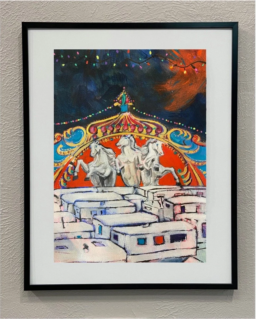 Family Circus-  acrylic on paper, 16x12in., $800