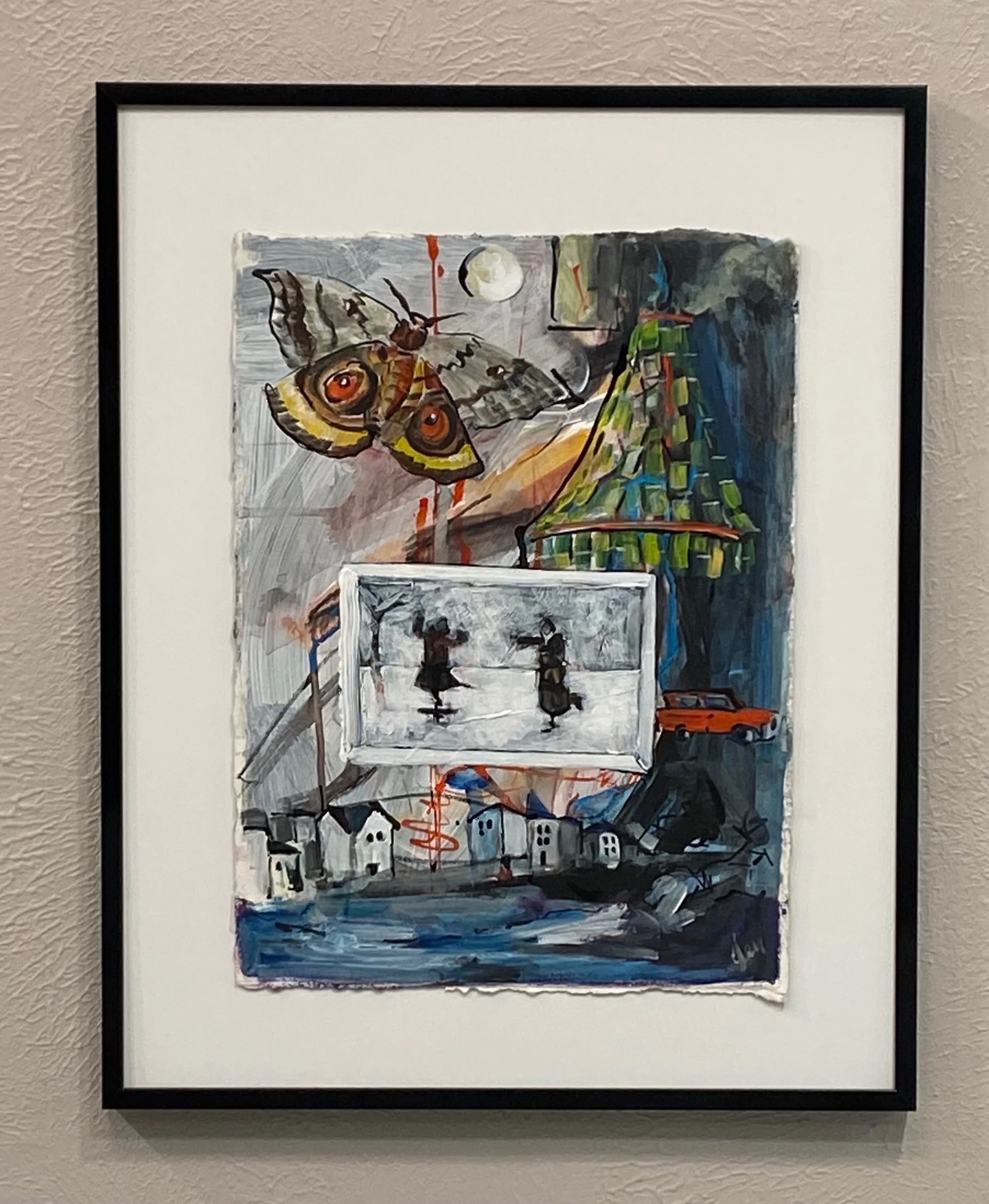  Dancing Above it All- acrylic on paper, 16x12in., $800