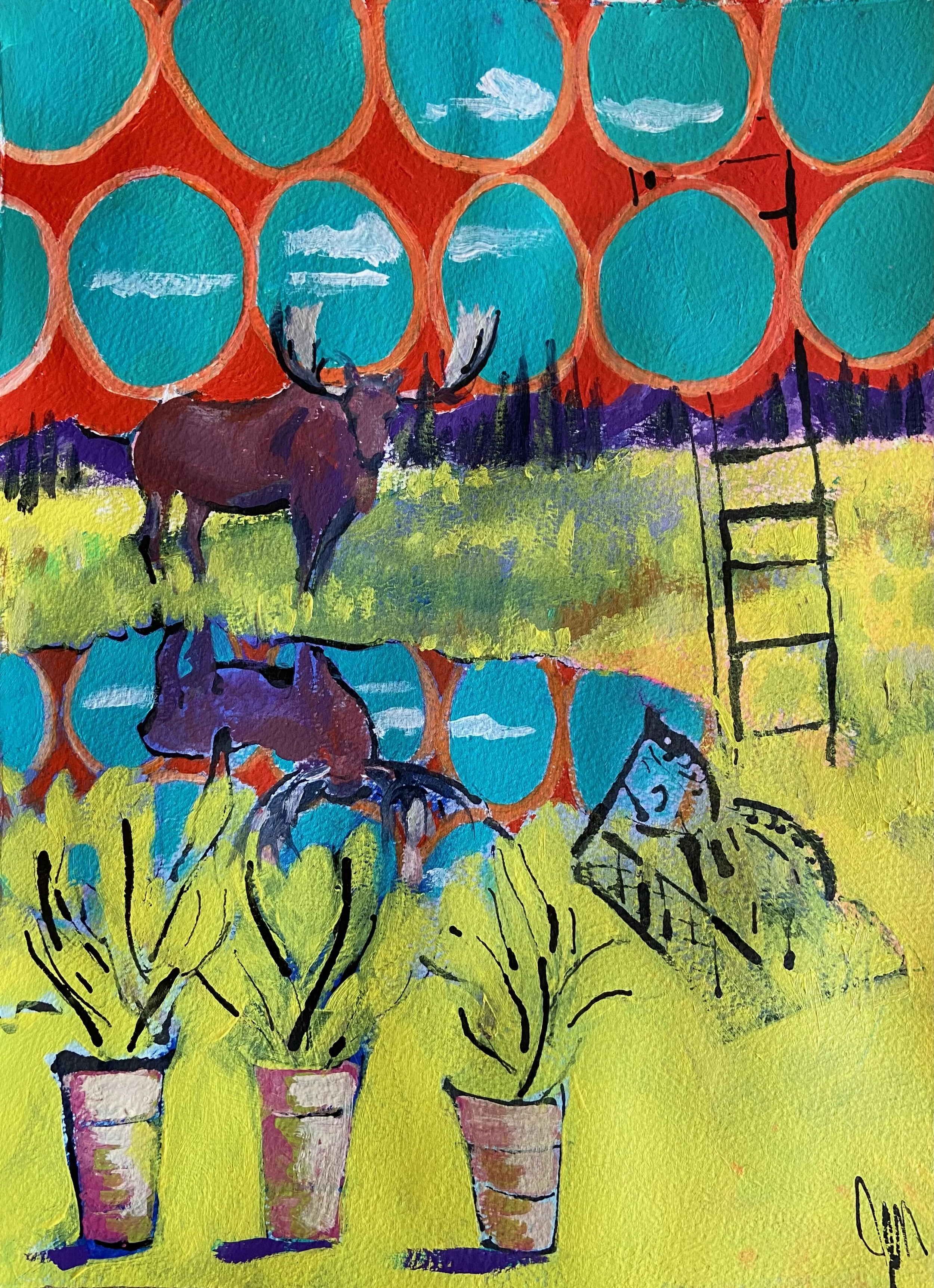  Dissapearing Princess -acrylic on paper, 16x12in., $800