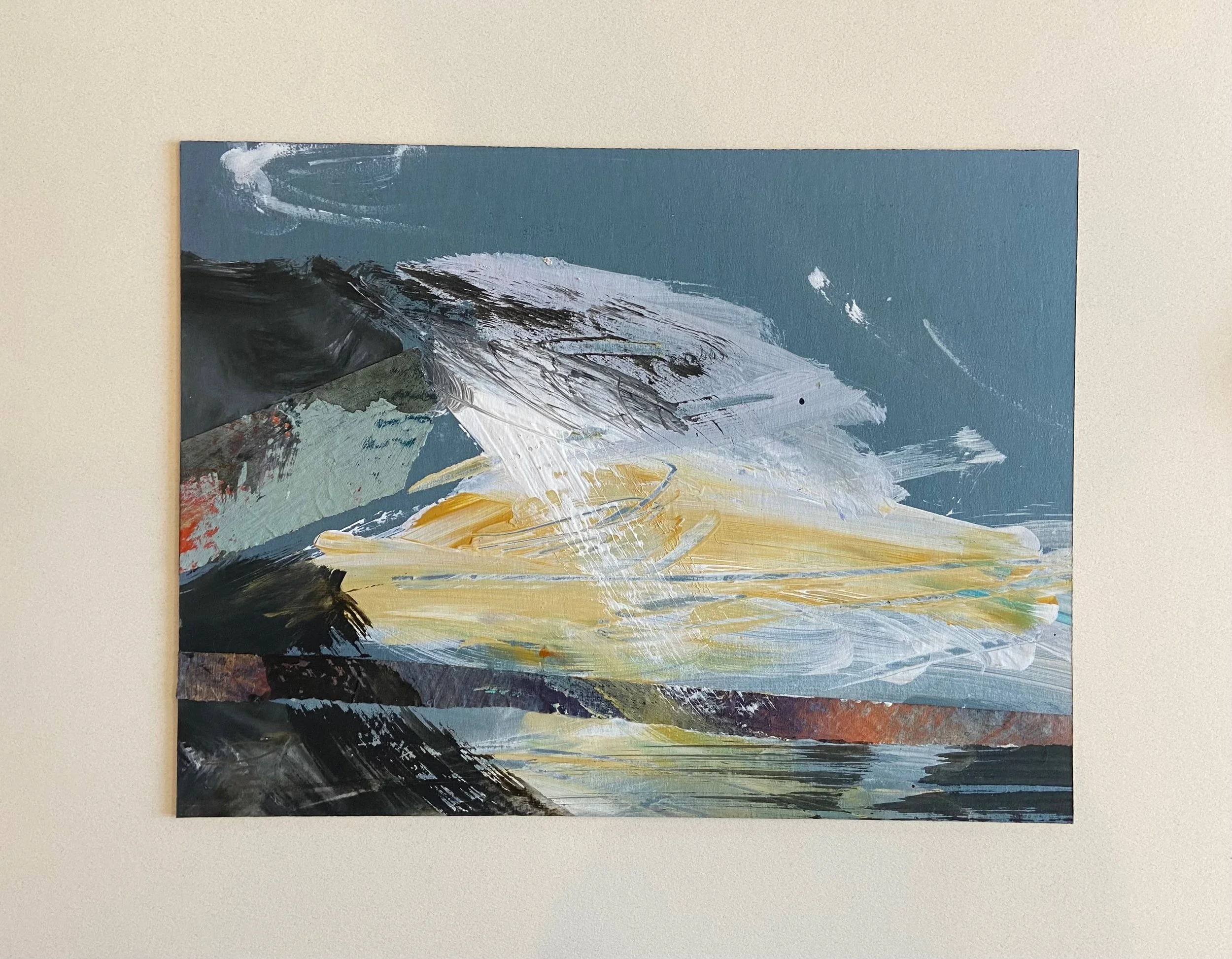  Wash- 10x8in.(image), 11x14in.(matt),collage, acrylic. $75