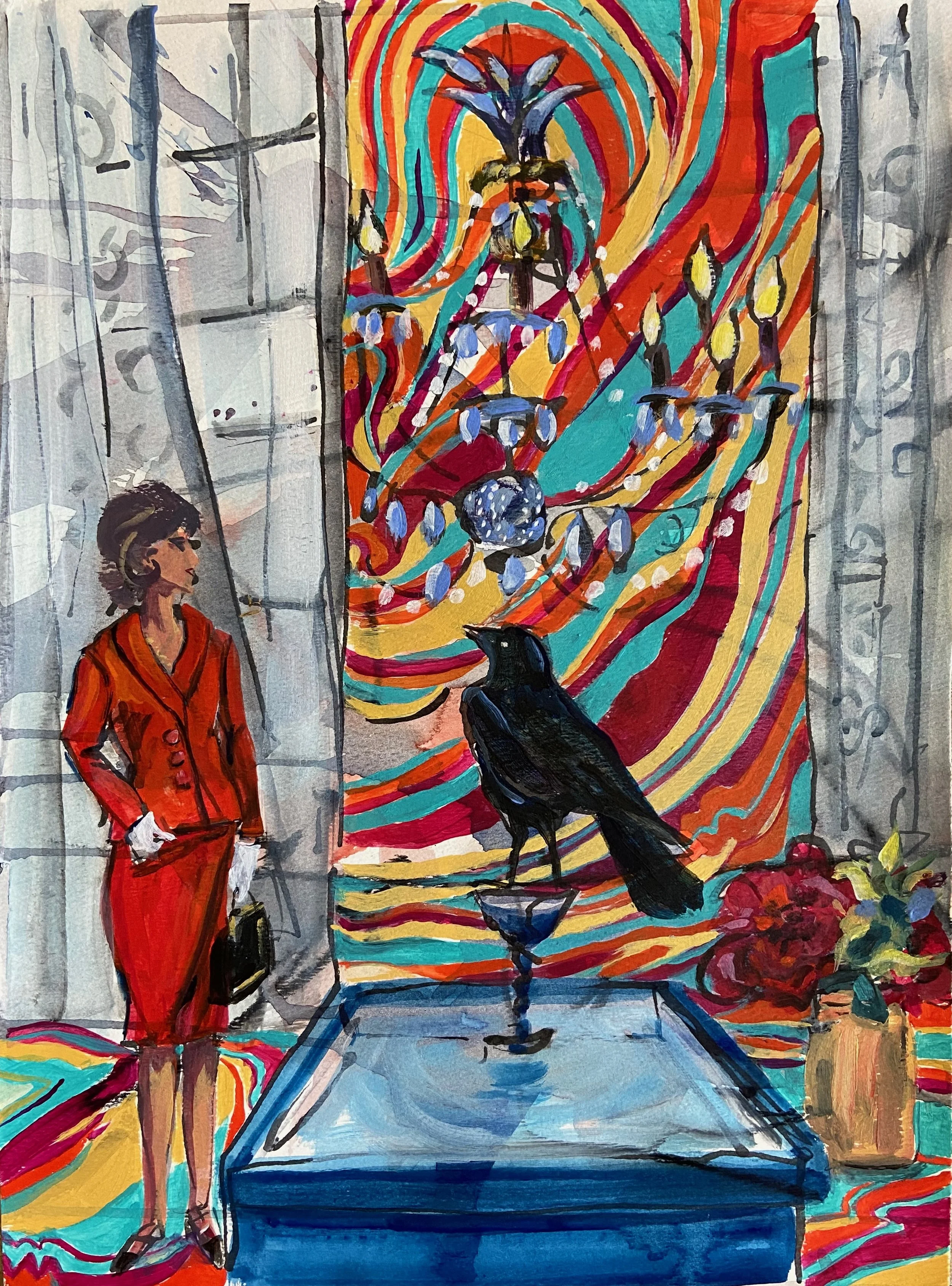  Tell Me I look Fabulous-acrylic on paper, 16x12in., $800