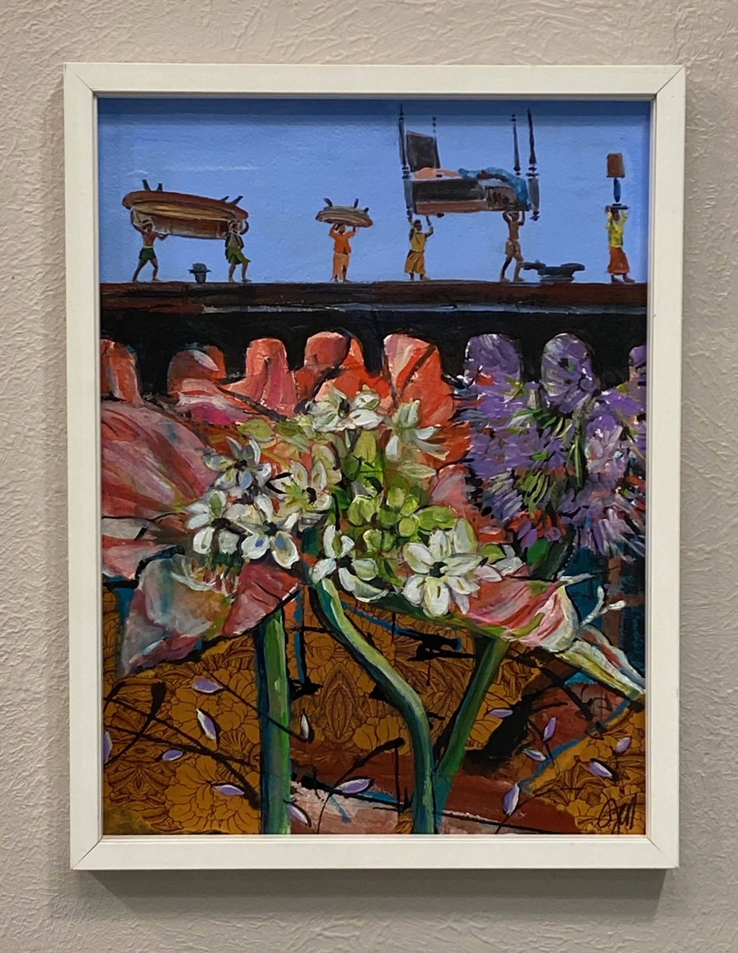 Heavy Lifting - acrylic on paper, 16x12in., $800