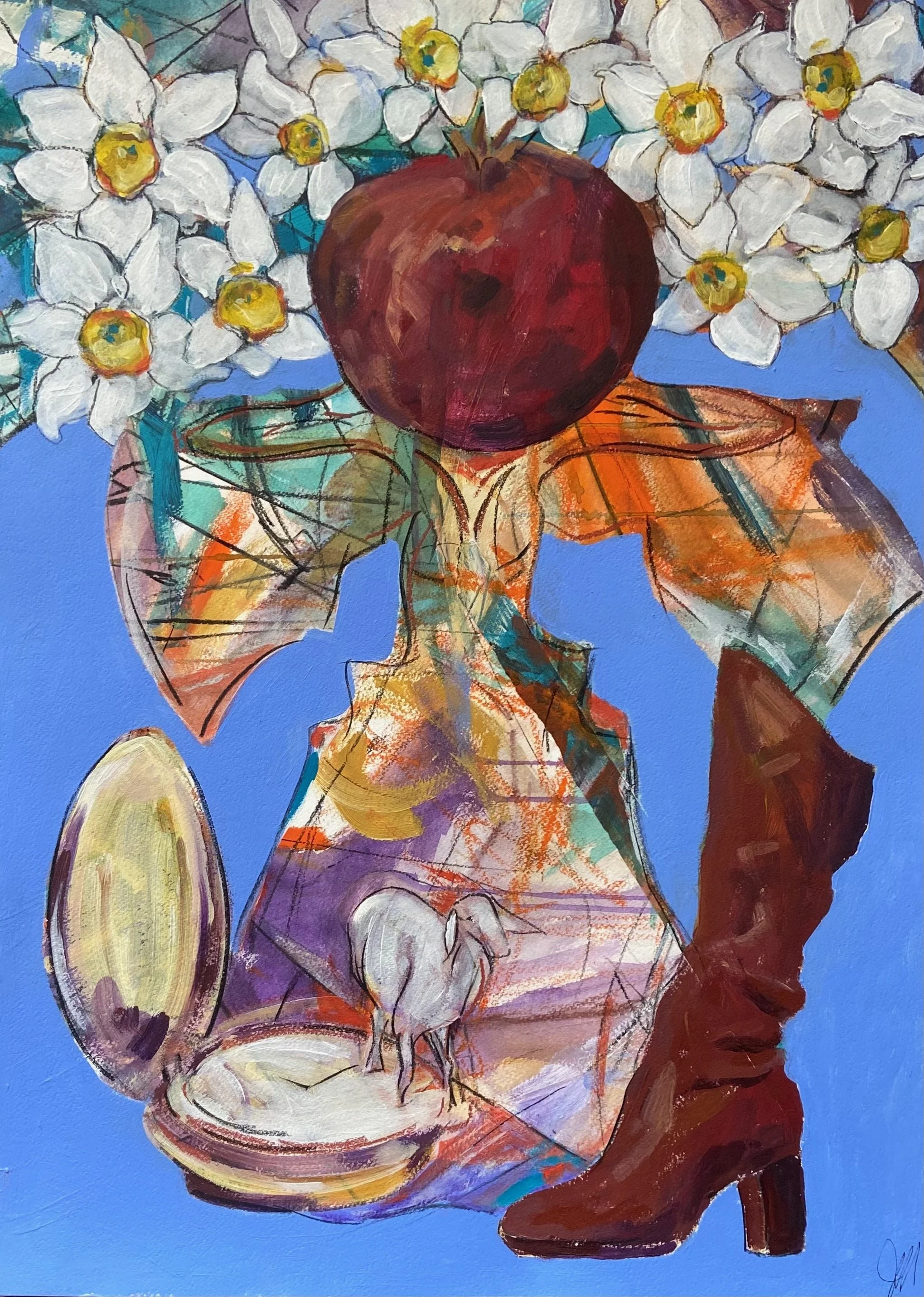 Persephone's Torch- acrylic on paper, 30x22in., $1200