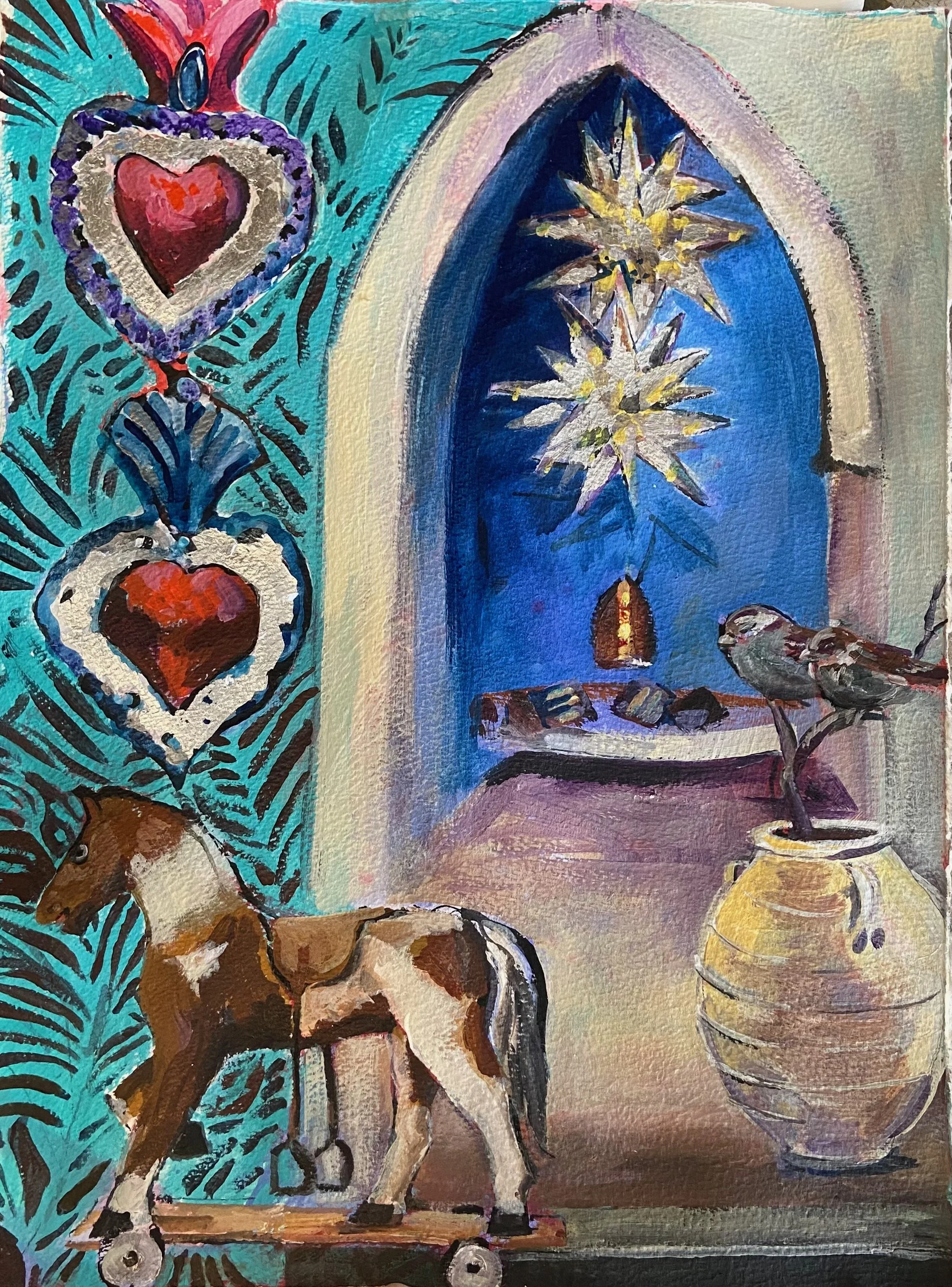  A Child Heart- acrylic on paper, 16x12in., $800