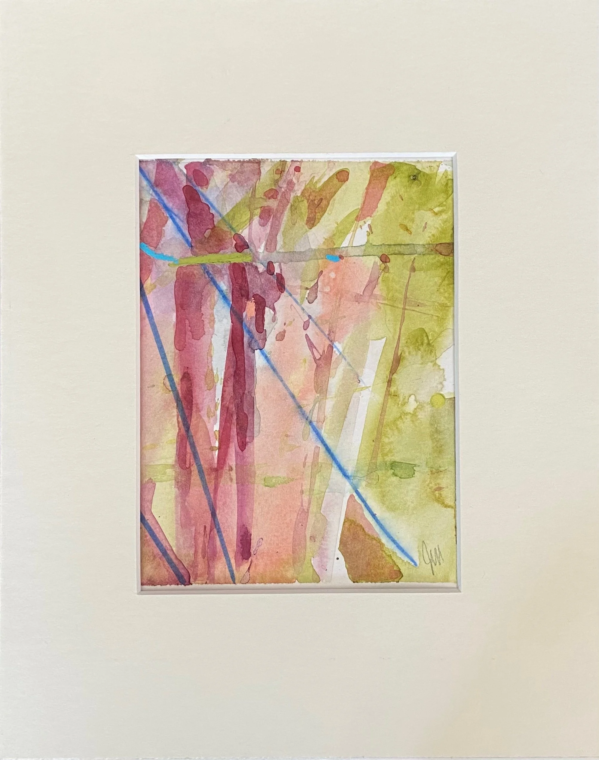 Blue Ray- 4.5x6.5in.(image),8x10in.(matt), watercolor. $45