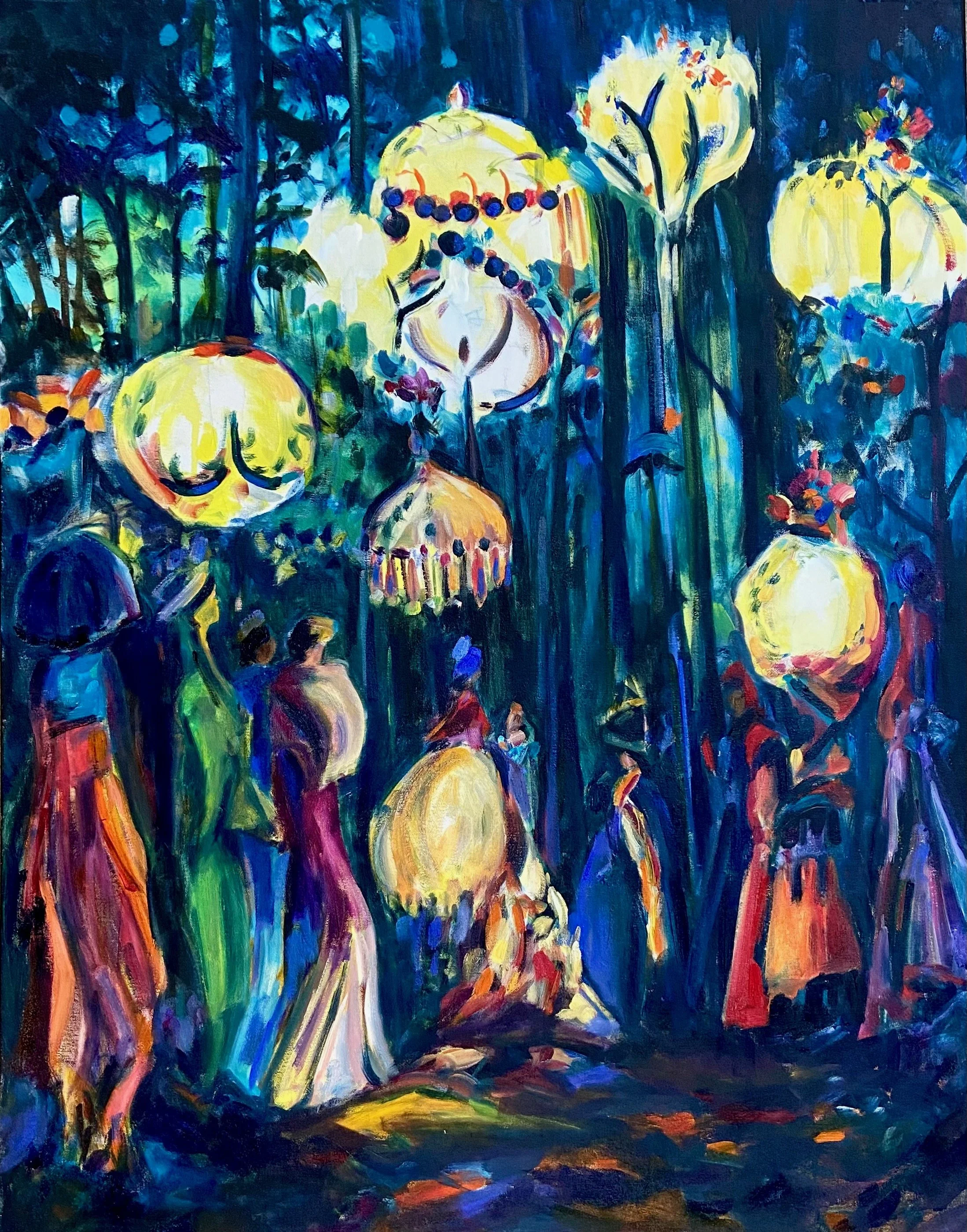 *NEW* - The Belle of the Ball - 38x30in., water based oils. $ 1800