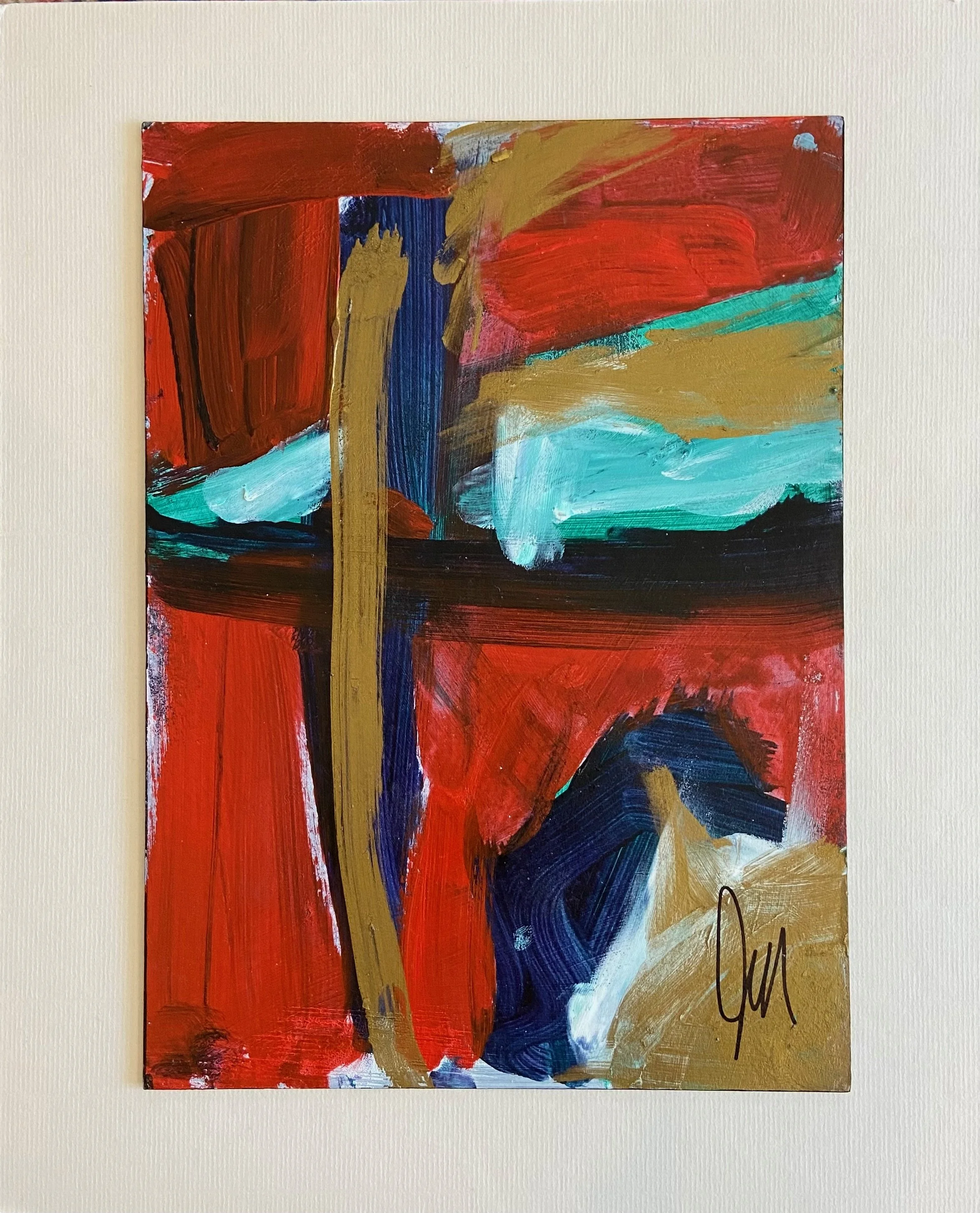 Totem- 11x8in.(image), 14x11in.(matt), acrylic. $95