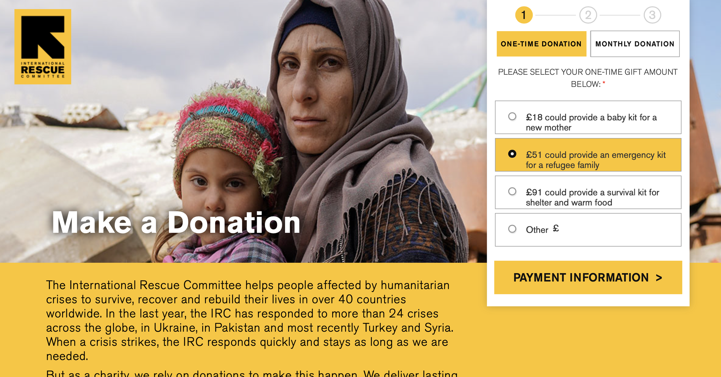 IRC Donate Form