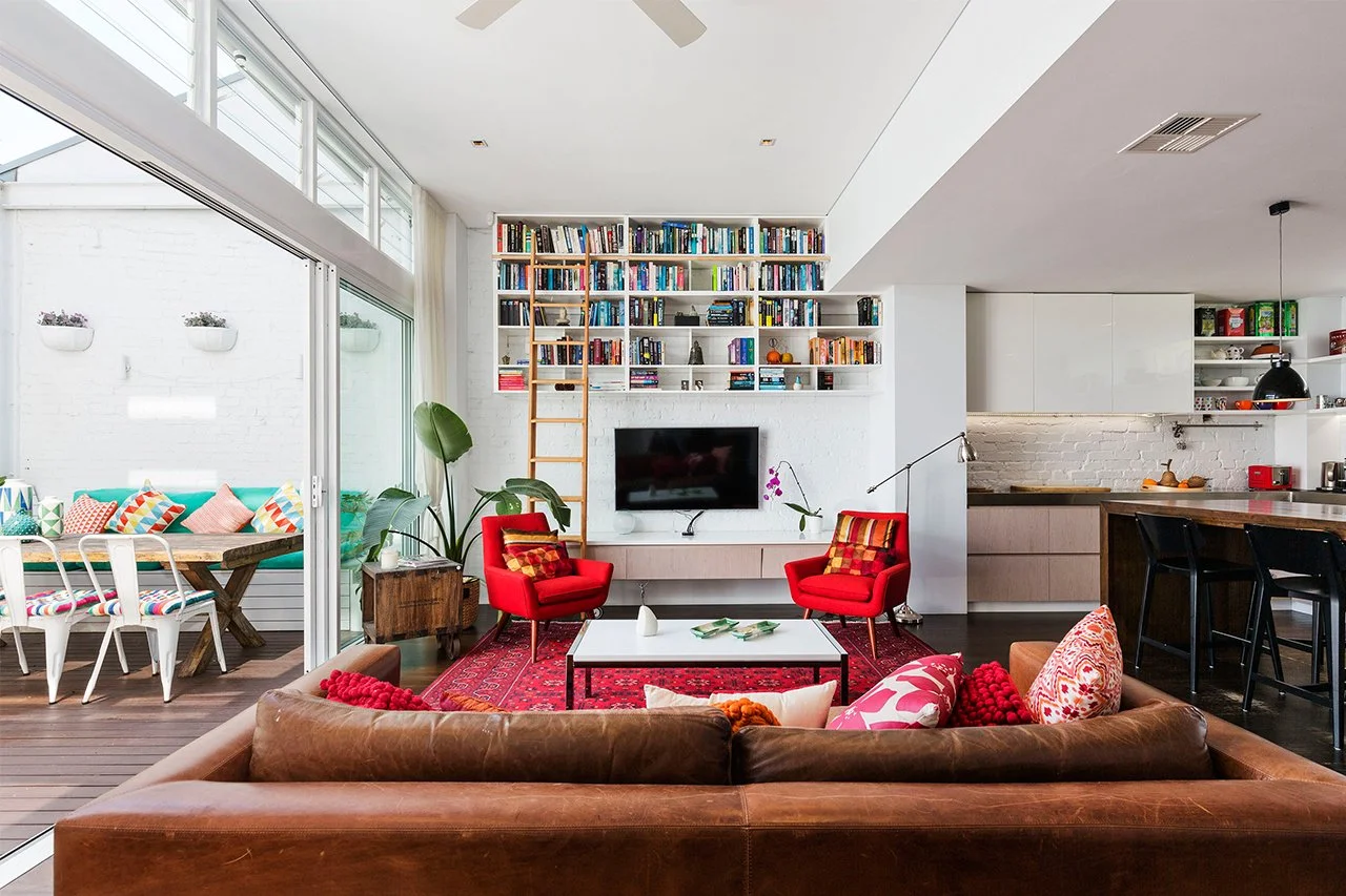 Warehouse design custom living room joinery