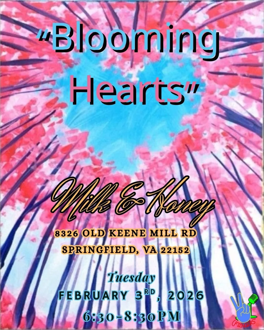 Blooming Hearts: A Paint & Sip Experience