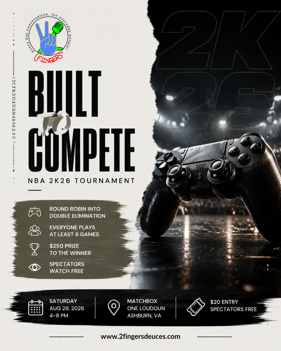 🎮 NBA 2K26 Gaming Tournament – Matchbox Ashburn