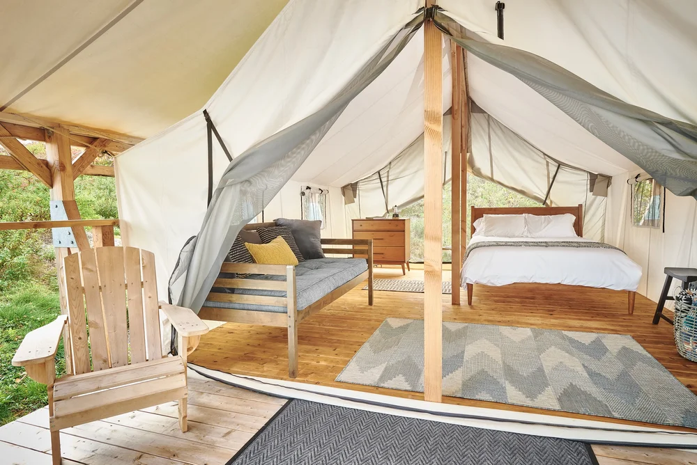 Maine Island Retreat: Yurt and Tent Cabin Camping at Fortland — Fortland