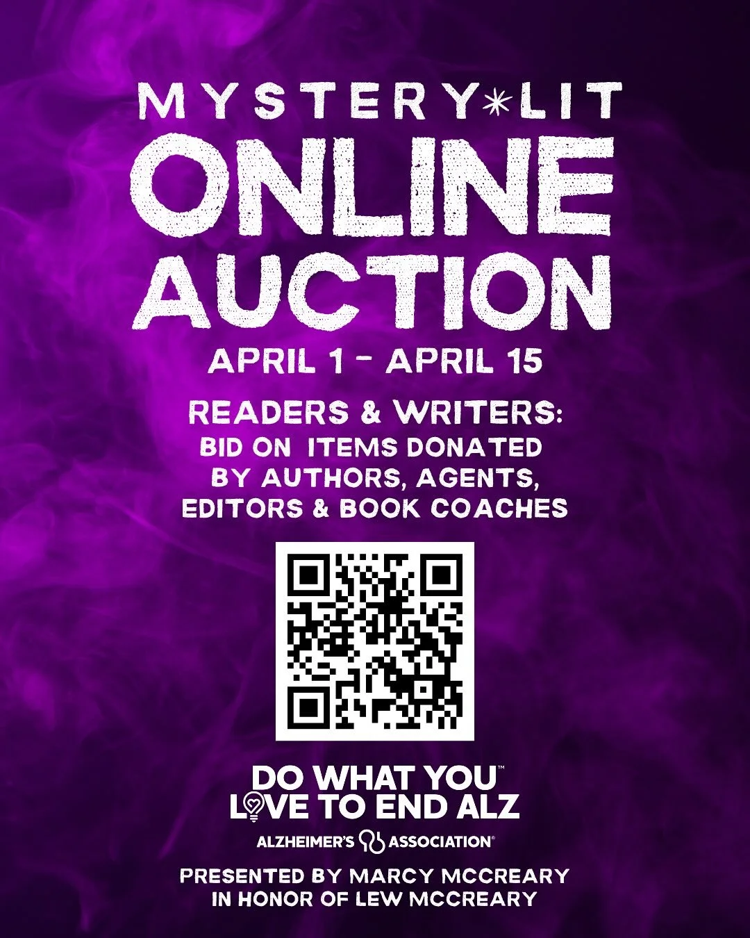 I&rsquo;m thrilled to be a part of @marcymccrearyauthor&rsquo;s online auction fundraiser for the @alzassociation!! 

If you&rsquo;ve been around here a minute, you know how devastating this disease has been to my family. Losing my mom at 62 to one o