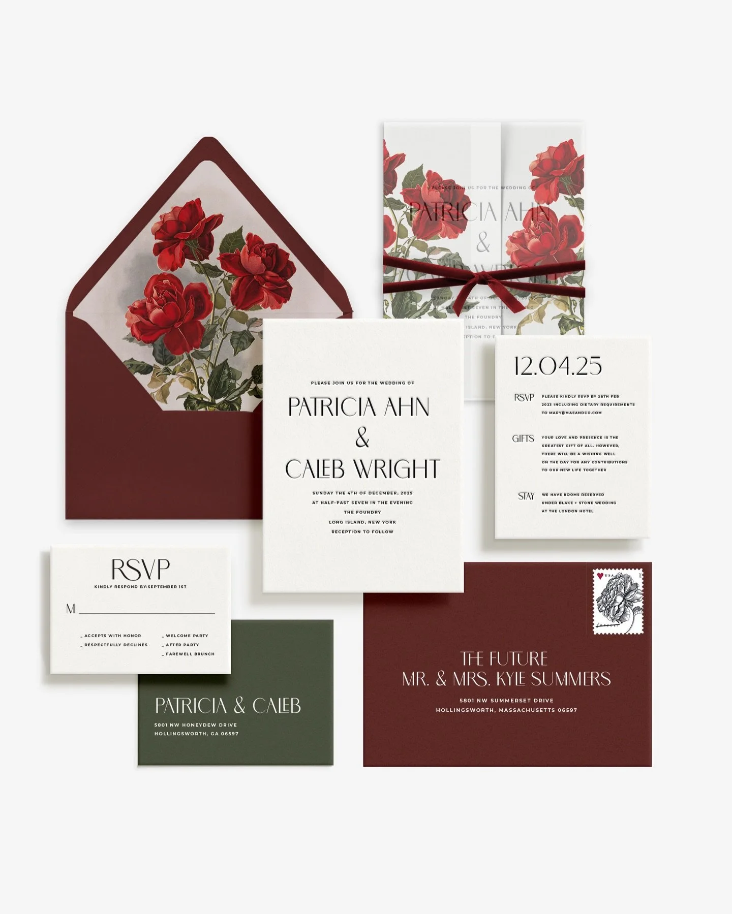 Romantic Reds 🥀 #gardenwedding #winterwedding #weddinginspo #inspiration #weddingstationery