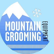 Logo of Mountain Grooming Equipment featuring a mountain and snowflake design