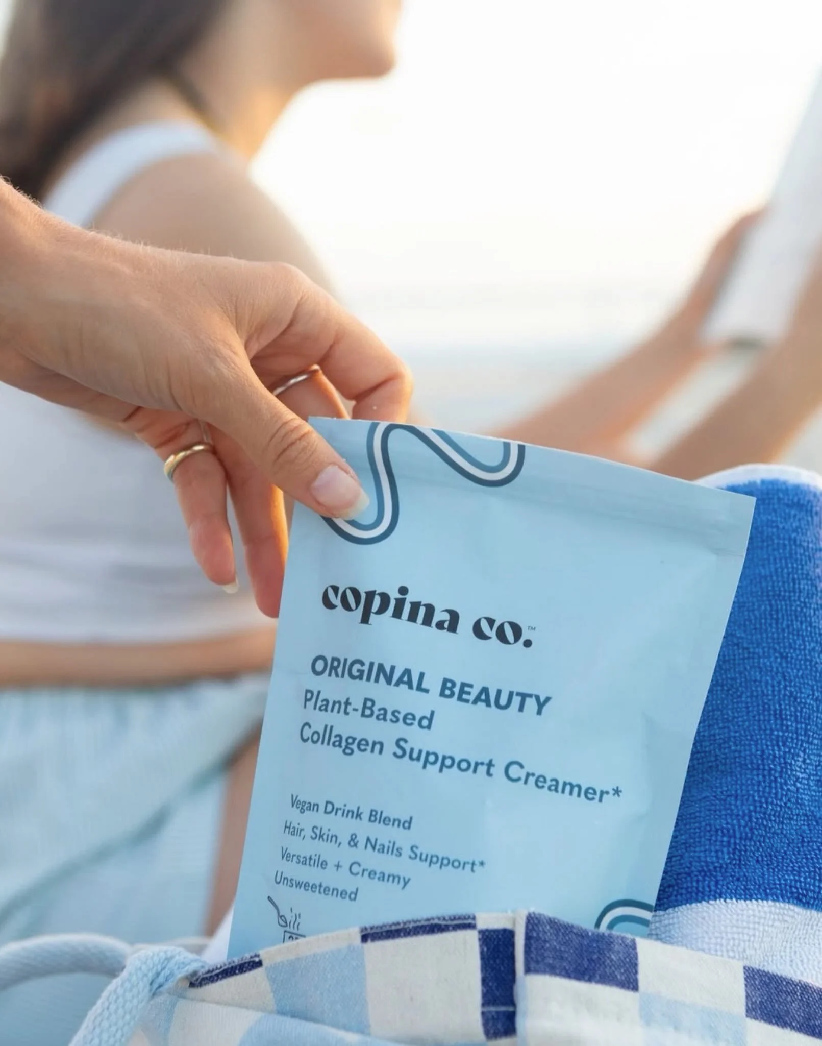 Meet Copina Co.&rsquo;s Original Boost Creamer. A plant-based, vegan collagen support blend made for hair, skin, and nail support, without asking you to change your routine. Just stir it into your favorite drink, and let it become part of how you mov