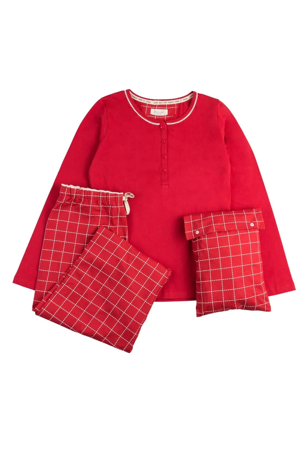 Organic Cotton Pajama Corchea Checks_lunadelmar