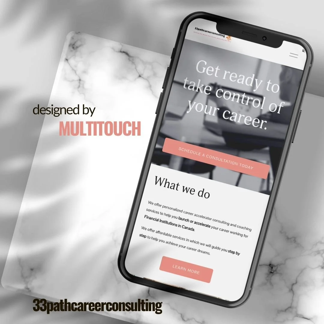 Excited to unveil the new website we designed for @33pathcareerconsulting! 🚀 We rewamped their typography, created a consistent look &amp; feel, built a responsive website with good SEO to have a great #launch. Visit&nbsp;www.multitouch.studio&nbsp;
