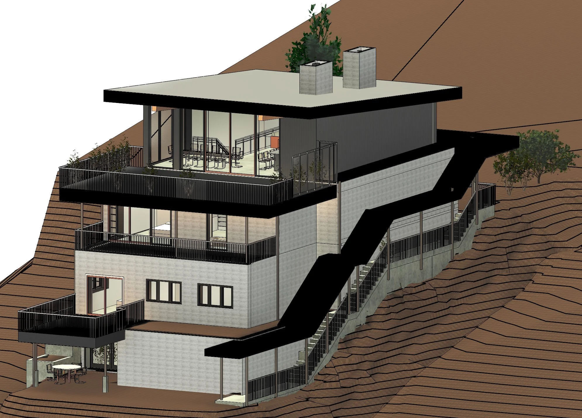 Emerald Estates custom home in Whistler with Step 4 energy efficiency and geothermal system built on a steep, narrow lot by Golden Spruce.