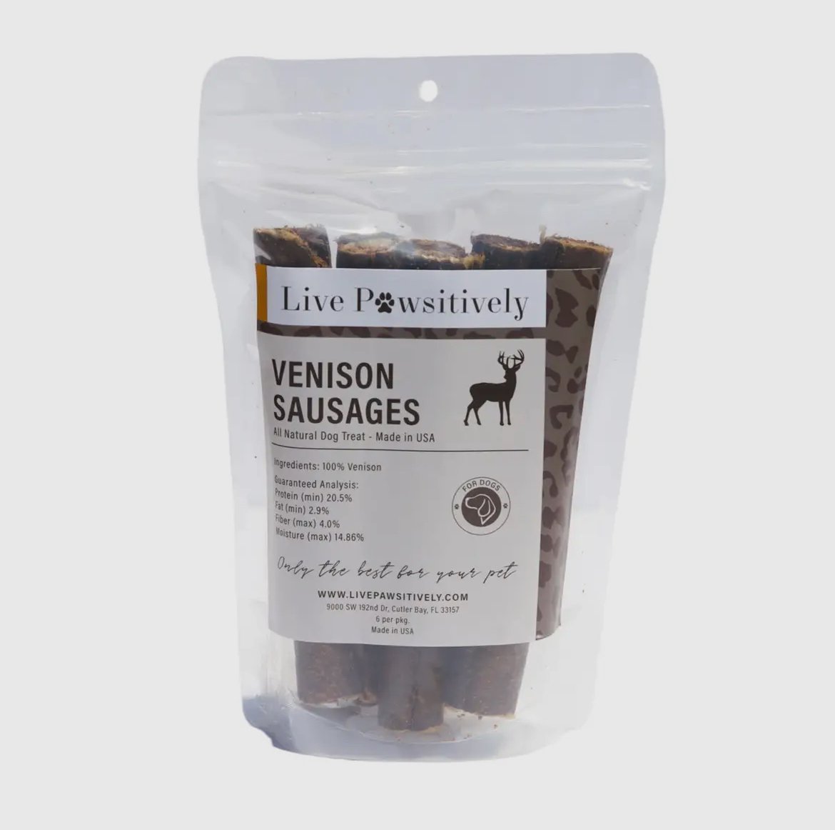 Venison Sausages | Live Pawsitively