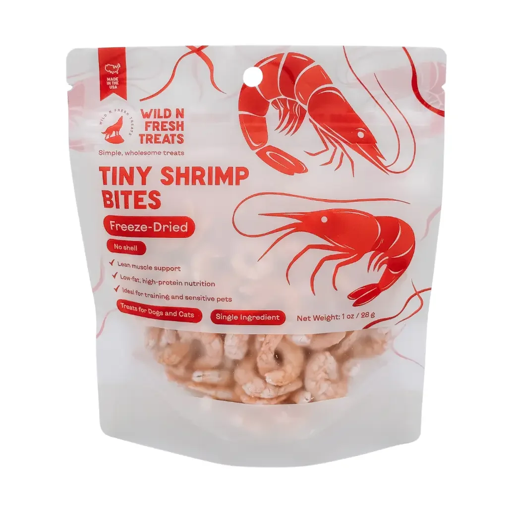 Wild n Fresh Treats Freeze-Dried Tiny Shrimp Bites | Cat & Dog Treats