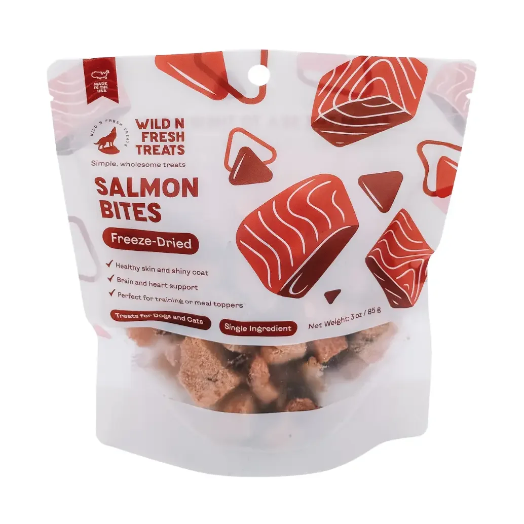 Wild n Fresh Treats Freeze-Dried Salmon Bites | Cat & Dog Treats