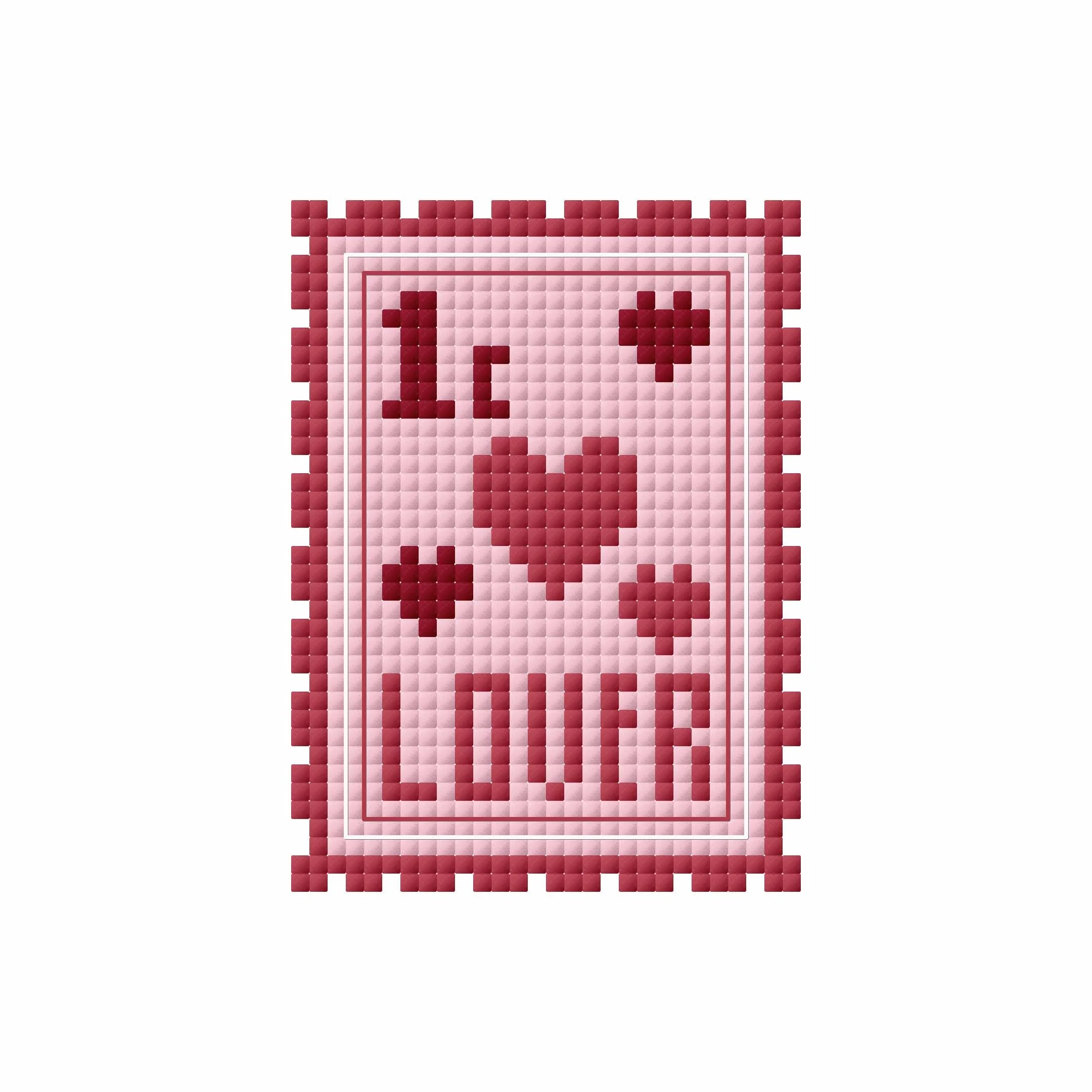 Lonely Hearts x-stitch PDF Pattern - 💗 Stamp