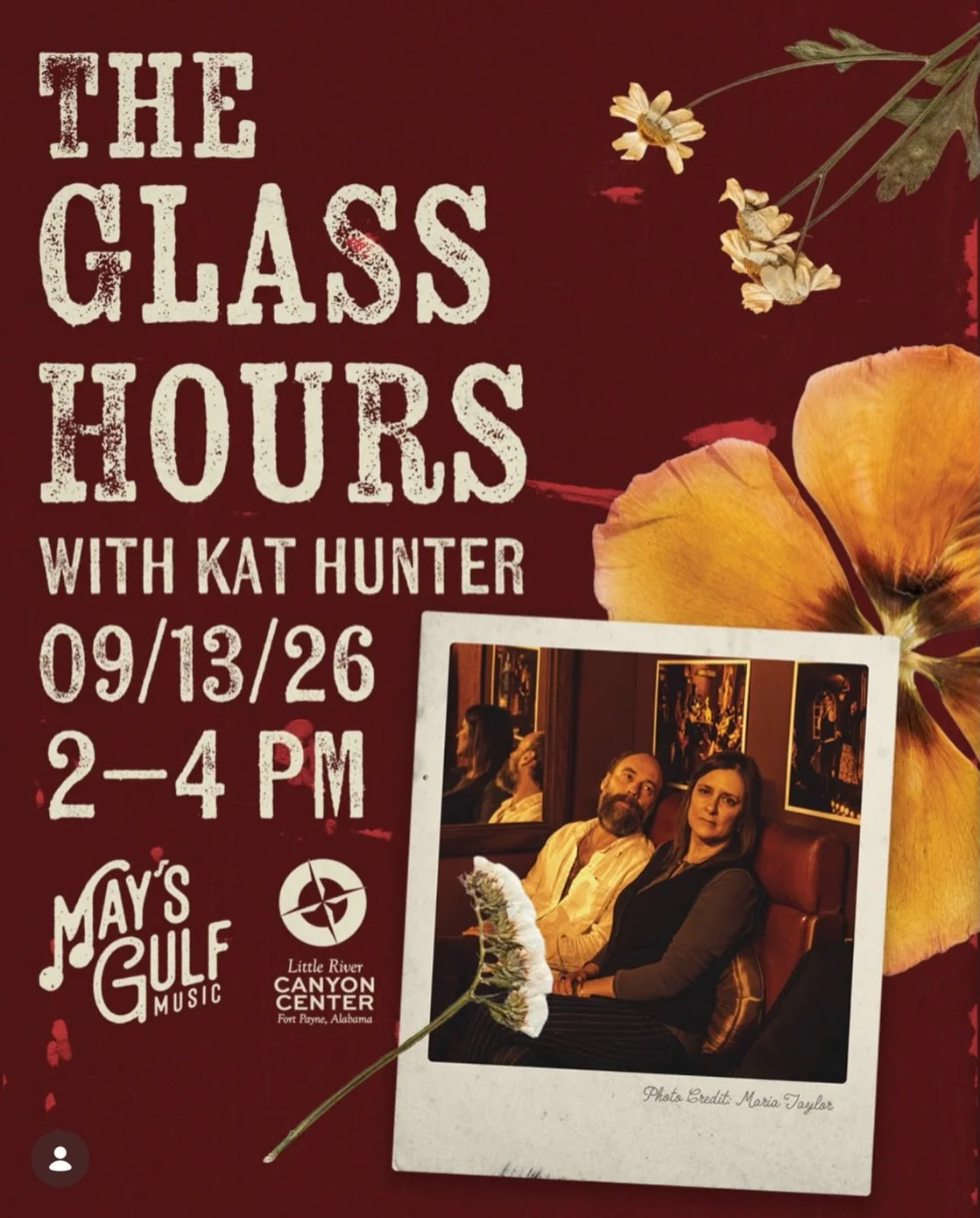 Making our way down to @littlerivercanyoncenter to song some afternoon songs for the fine folks of Alabama. We&rsquo;ll be joined by the talented songstress @kathuntermusic!!! &hearts;️

Tix: $15 advance and $20 DOS. 
Coolers welcome!☀️