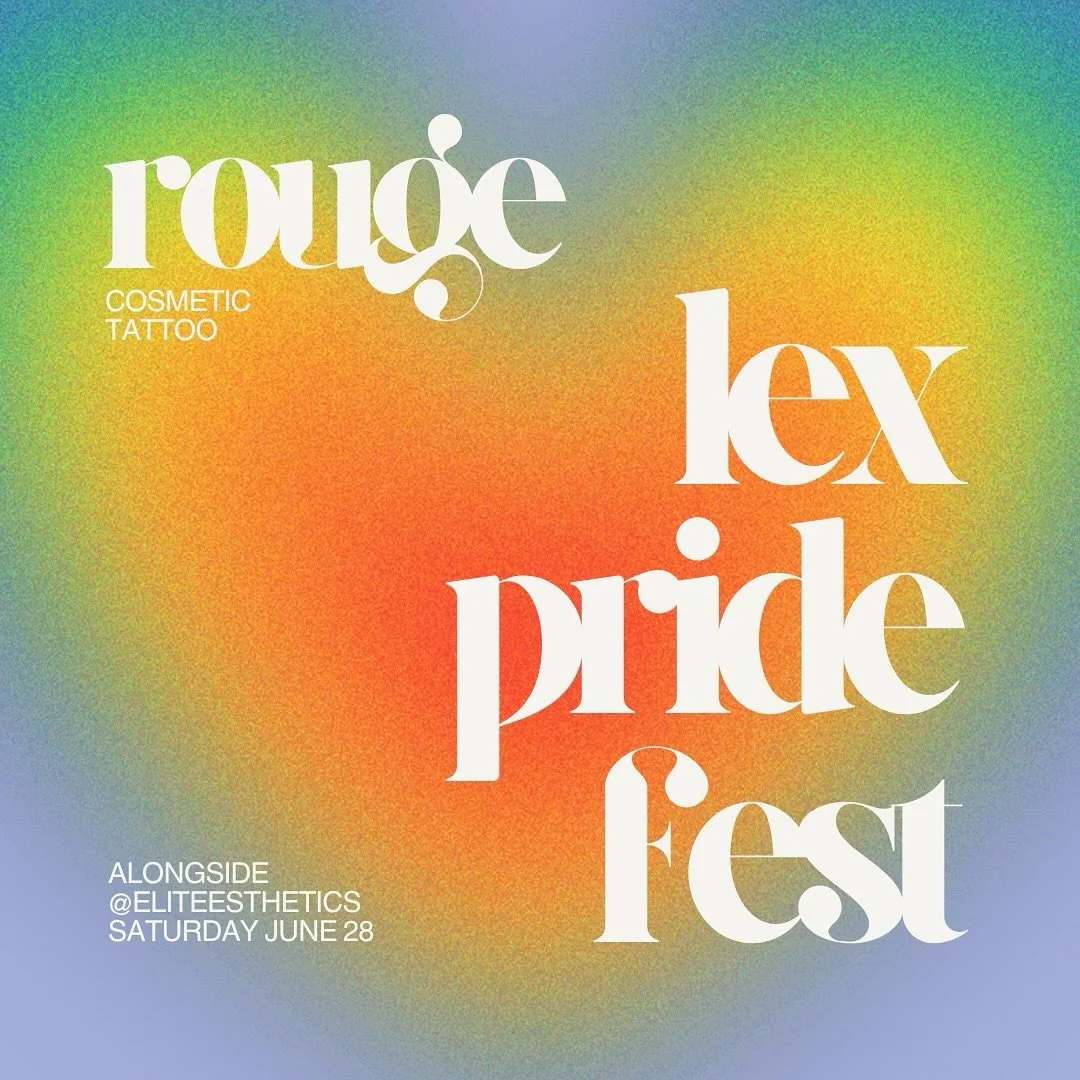 PRIDE FEST 🏳️&zwj;🌈
&nbsp;
We will be set up alongside @eliteestheticslex booth at Lexington Pride Festival!
&nbsp;
Stop by to say hello, consult about PMU, or to enter our raffle giveaway for a chance to win 1 of 3 gift cards ranging from $200-$40