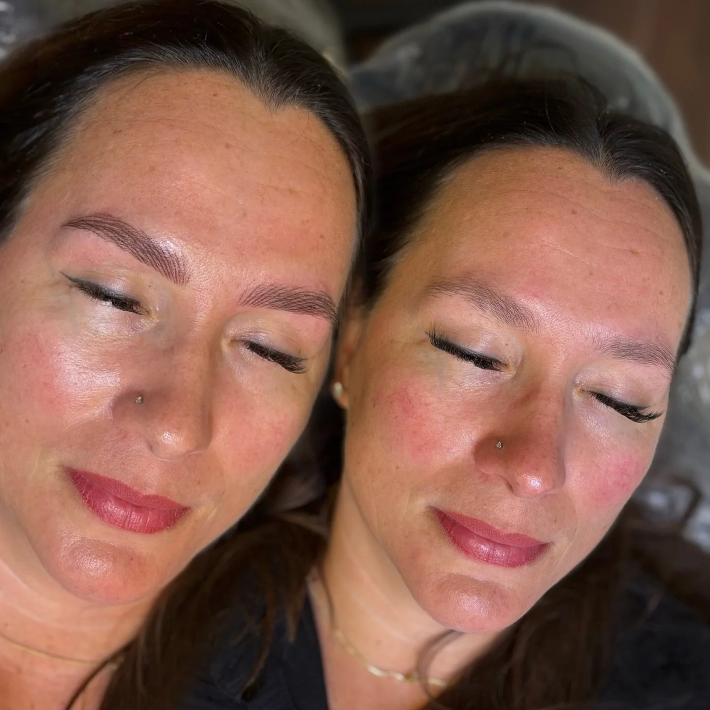 Full nano stroke set from training today!

I&rsquo;ve been dying to do this style on Hillary ever since she came in for eyeliner, and BAM finally got what I (we) wanted 😈

She is bare brows almost 100% of the time so I knew that full nano was the wa