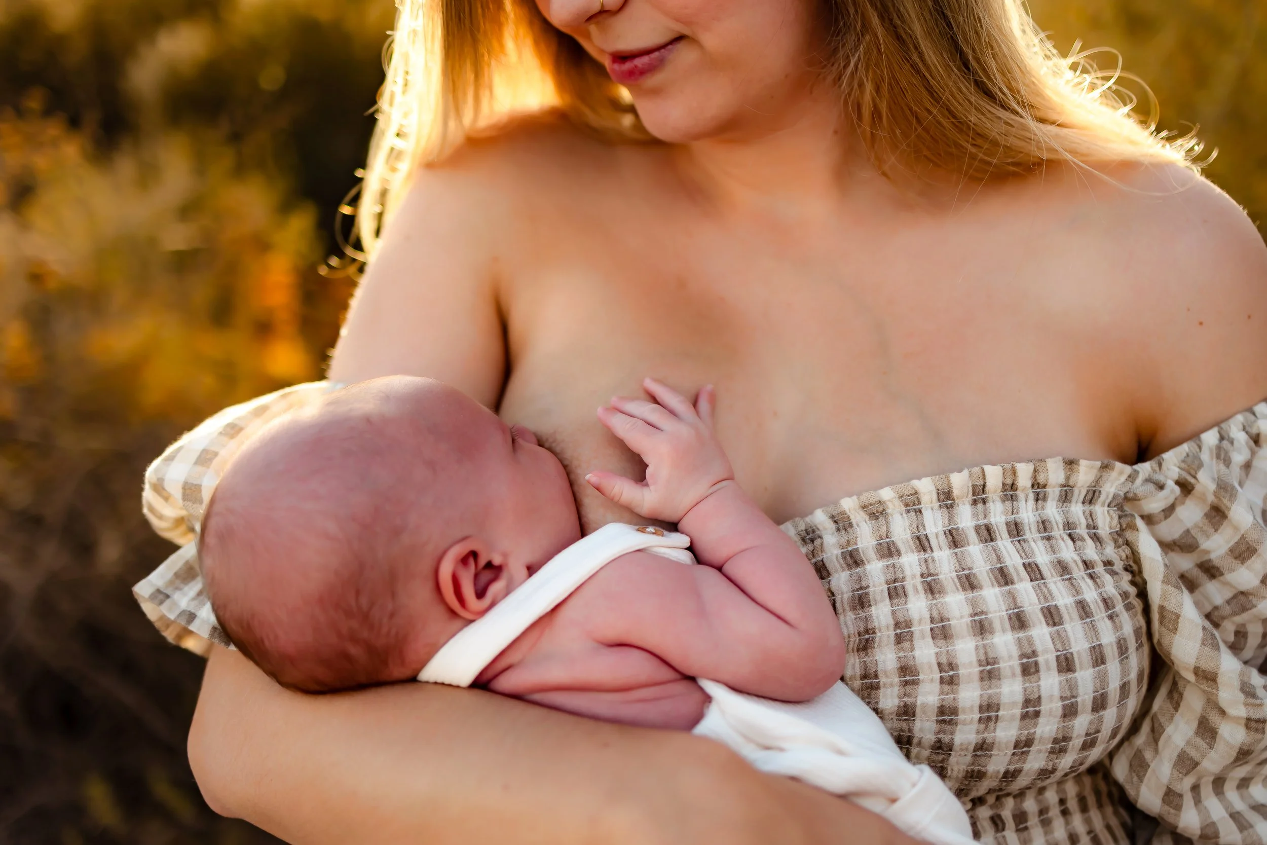 newborn baby breastfeeding