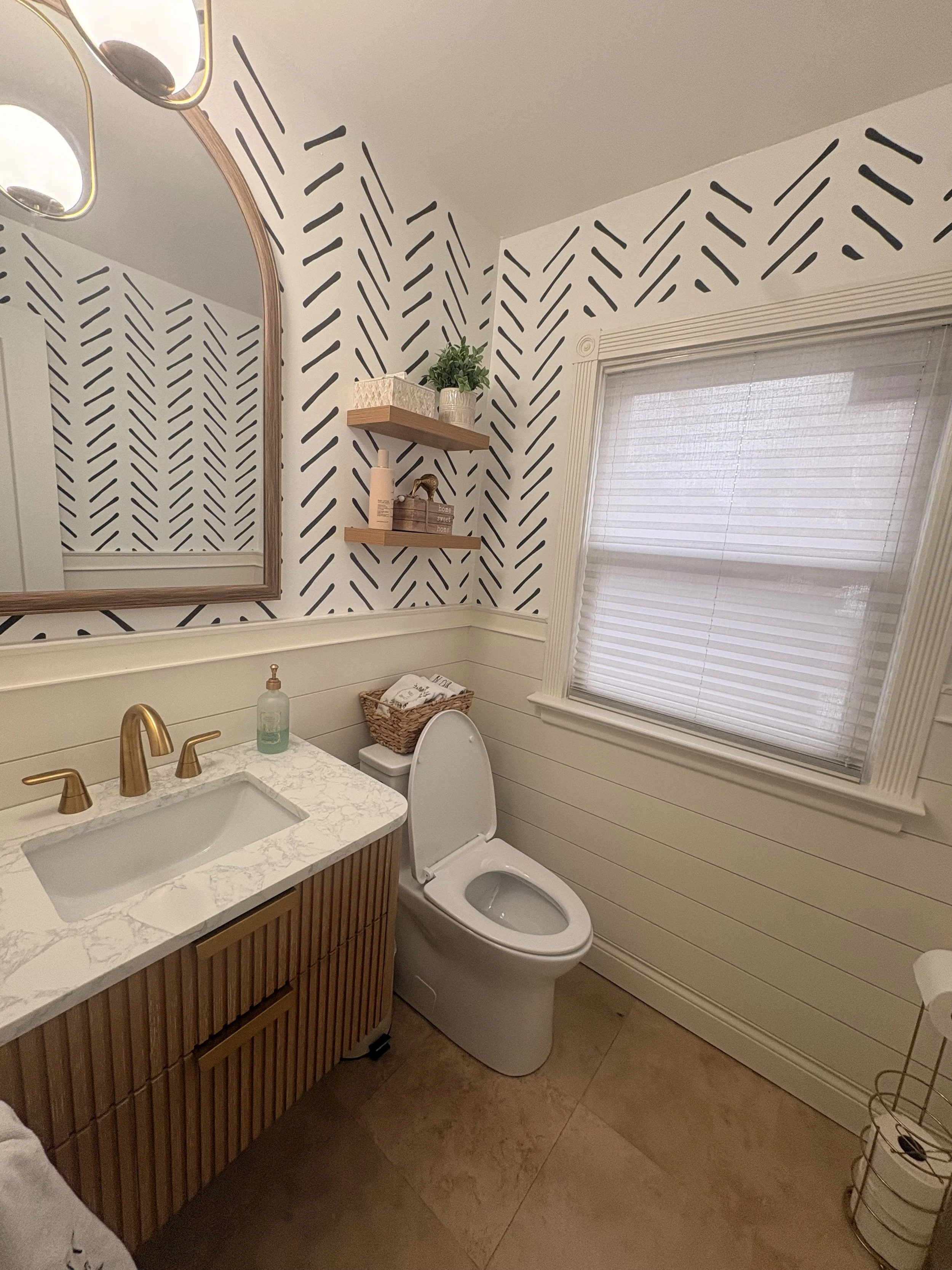 #bathroomdesign #interiordesign #woodvanity 